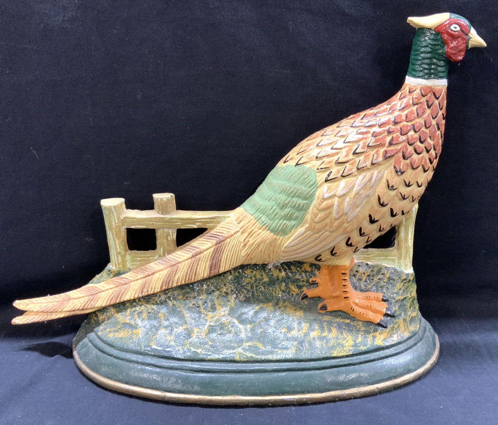 Vintage Painted Iron Pheasant Door Stop (1 of 9)