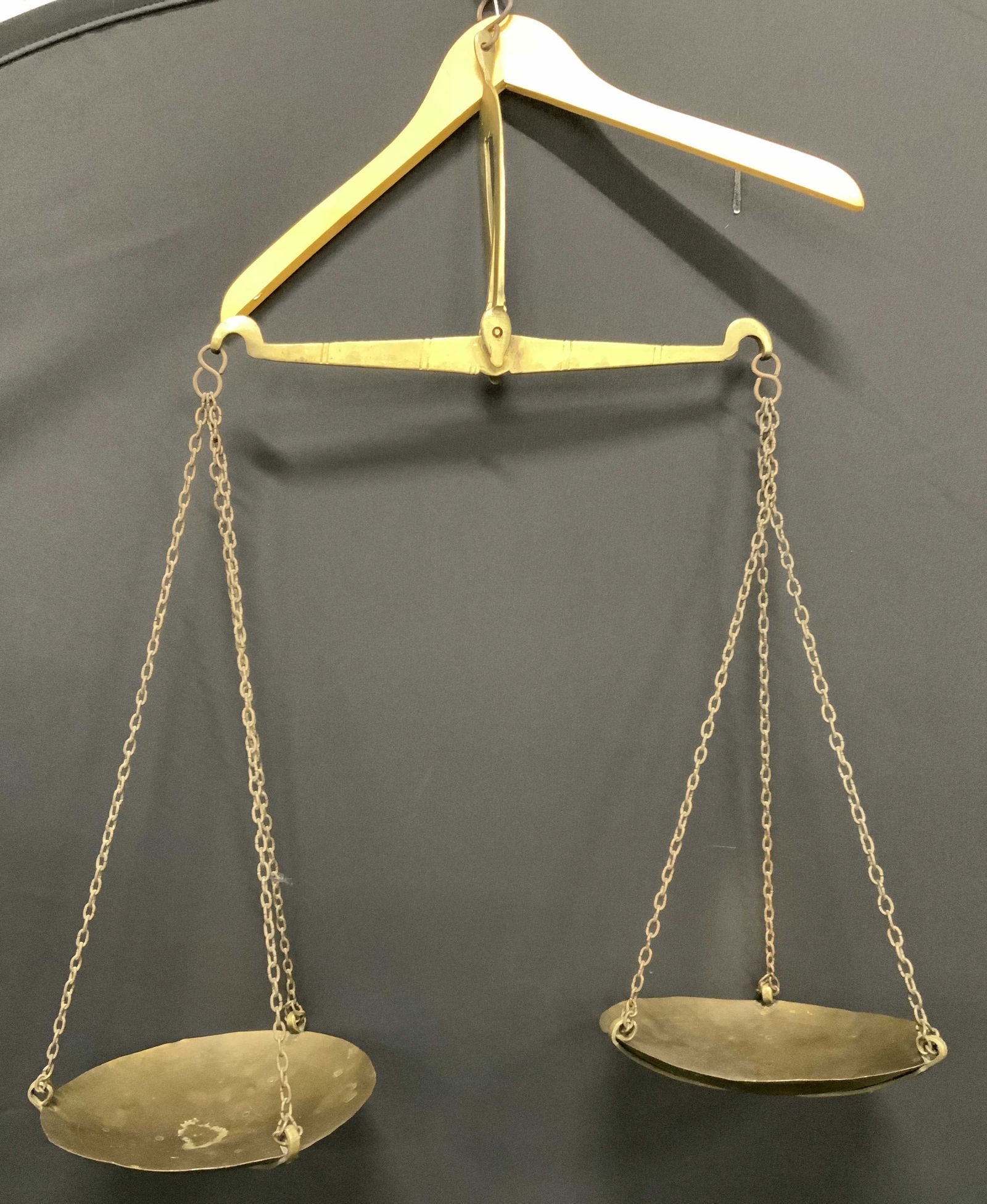Vintage Oversized Brass Hanging Scale (1 of 6)