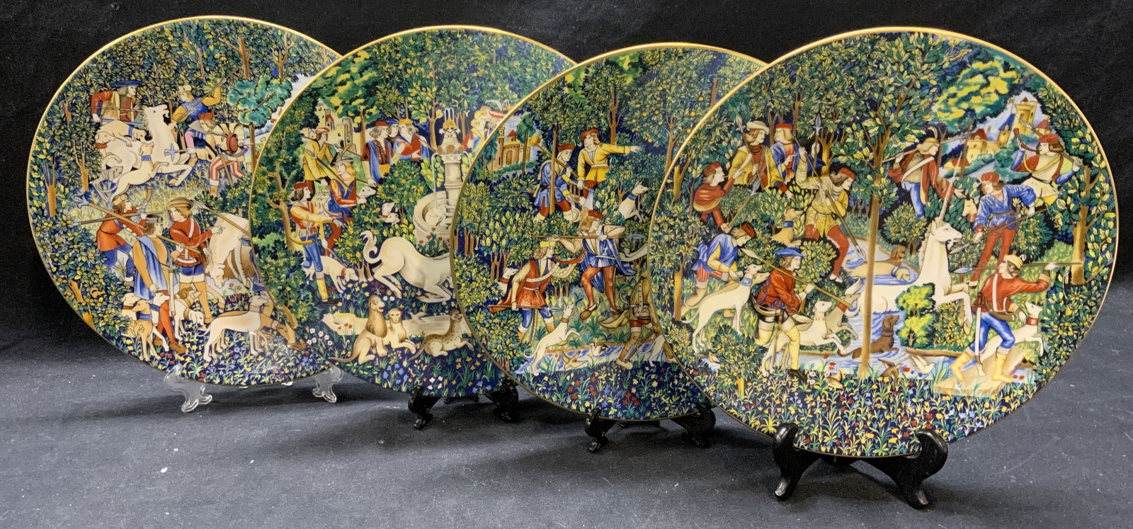 Set4 HAVILAND Limoges Porcel Unicorn Plates France (1 of 9)