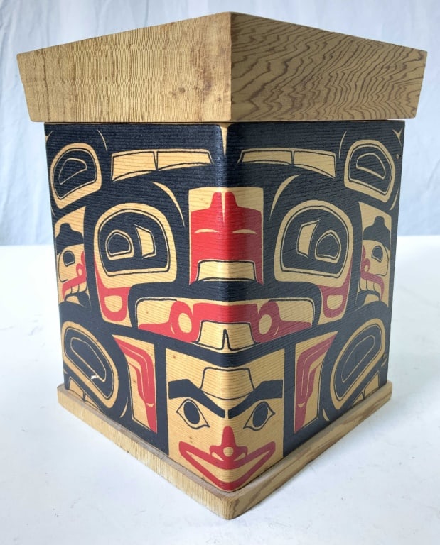 Spruce and Red Cedar Box W Silkscreen Design (1 of 8)