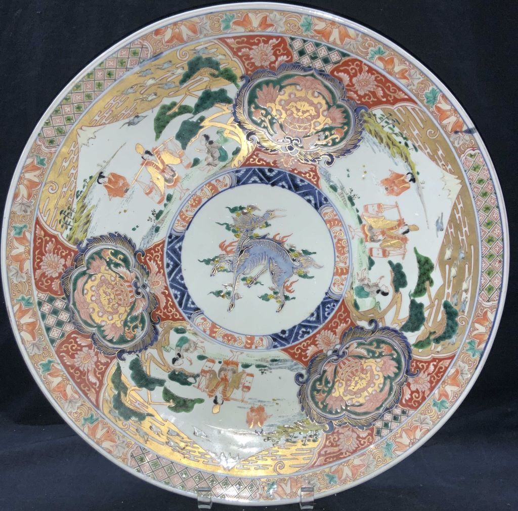 XL Hand Painted Asian Centerpiece Platter (1 of 12)