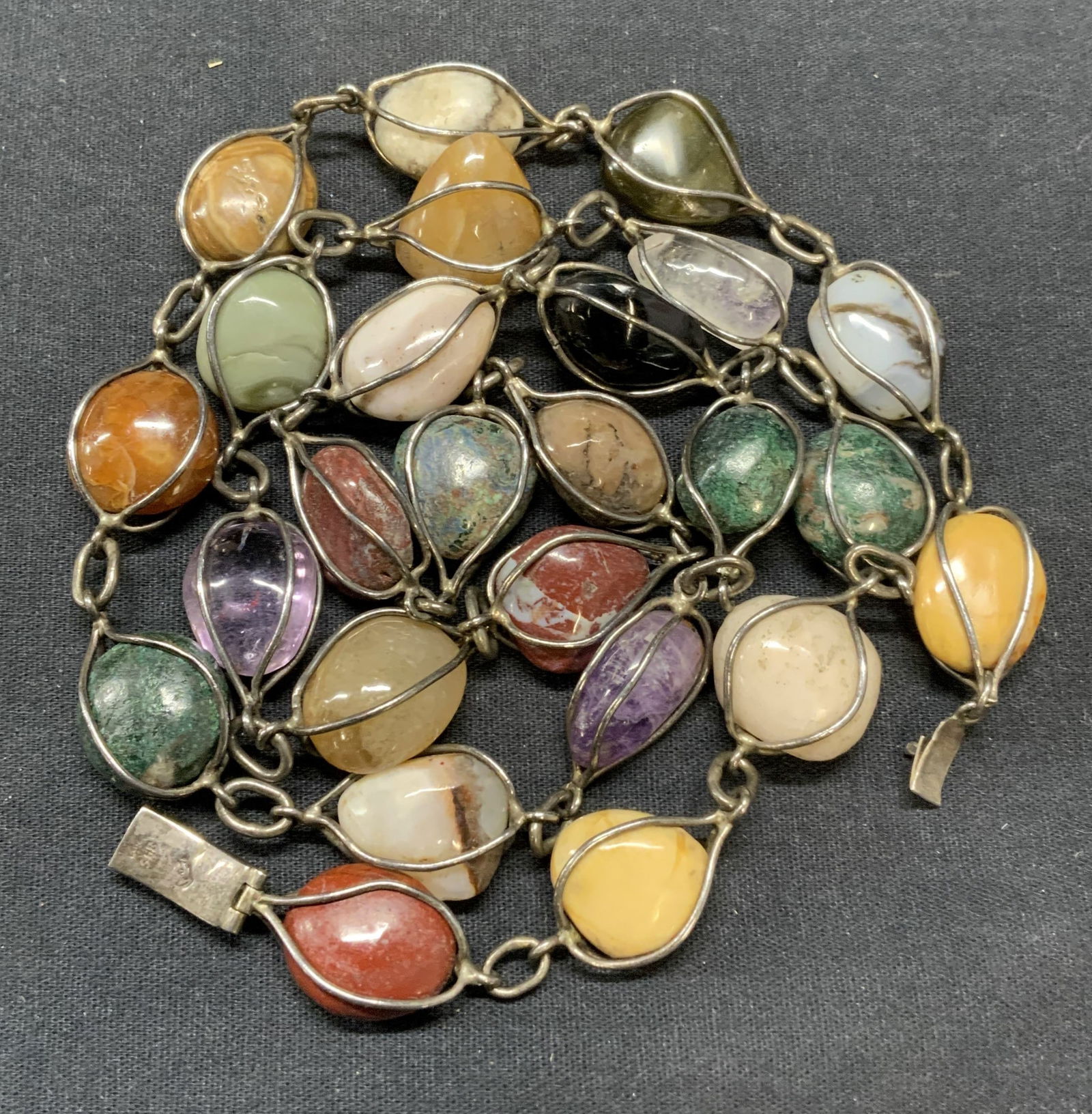 Signed SHC Sterling Silver Gemstone Necklace (1 of 7)