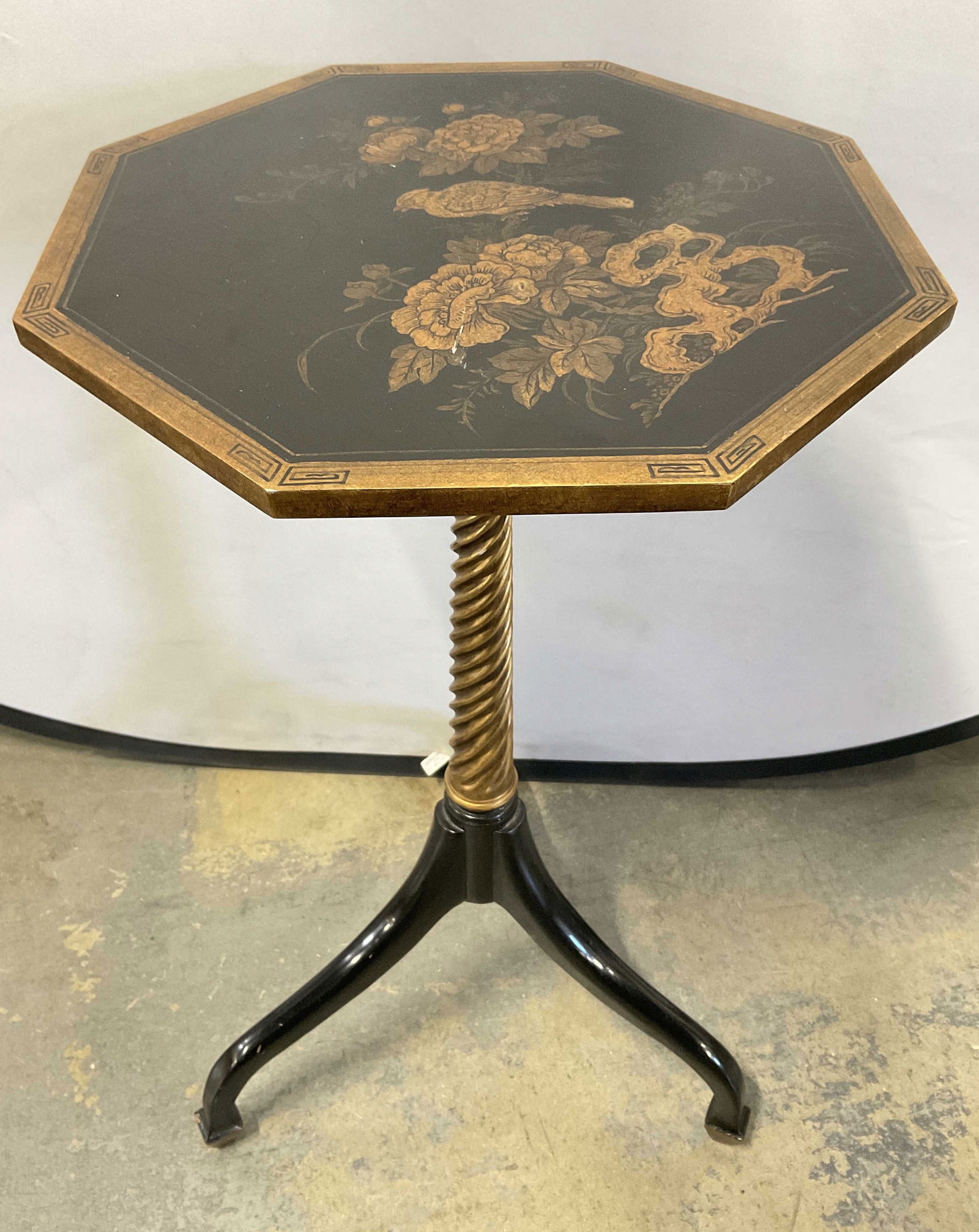 Lacquered Octagonal Top Pedestal Table (1 of 7)