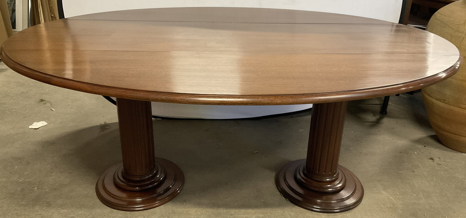 Double Pedestal Drop Leaf Dining Table (1 of 8)