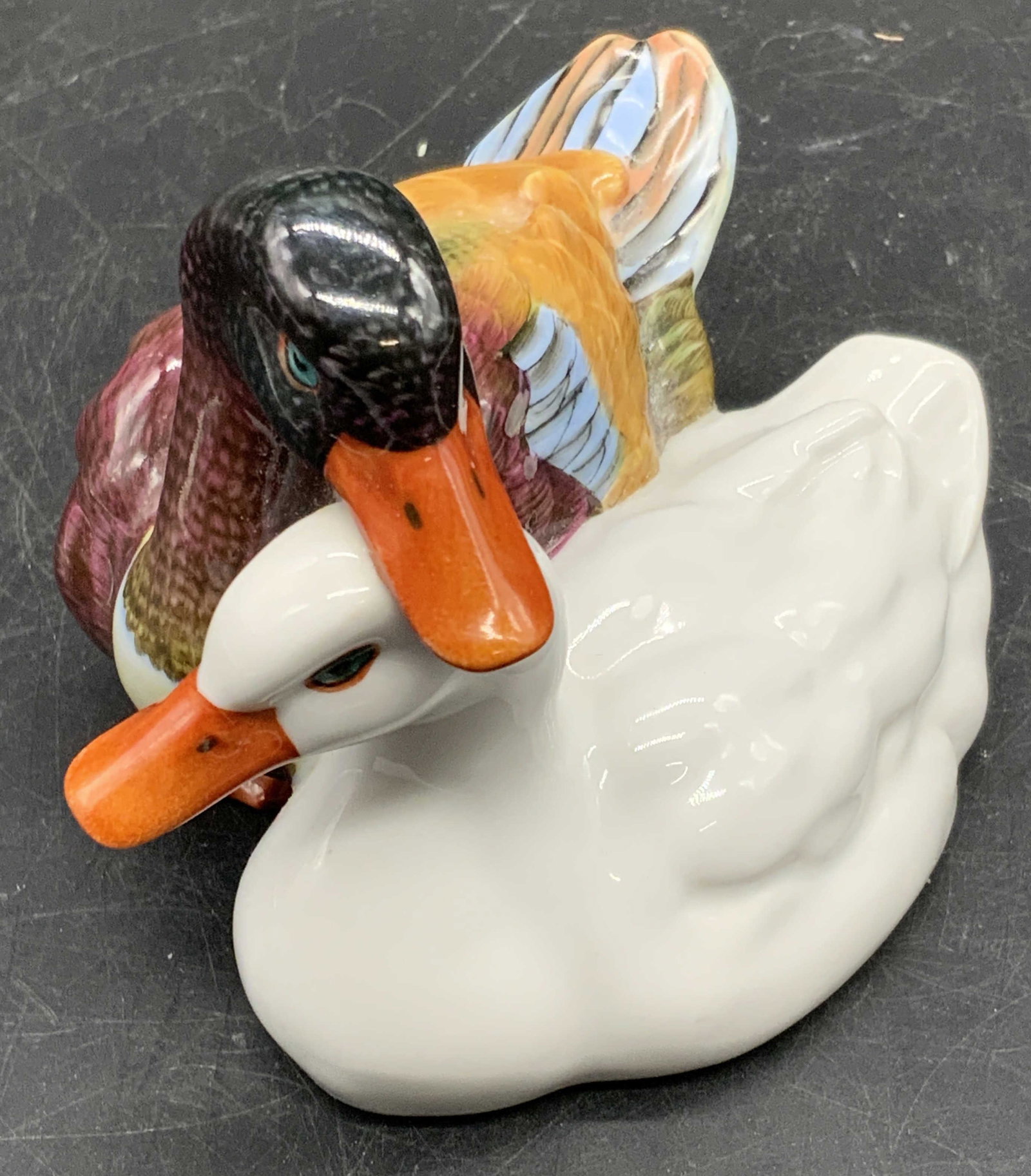 HEREND HUNGRY Hand Painted Porcelain Ducks Figural (1 of 13)