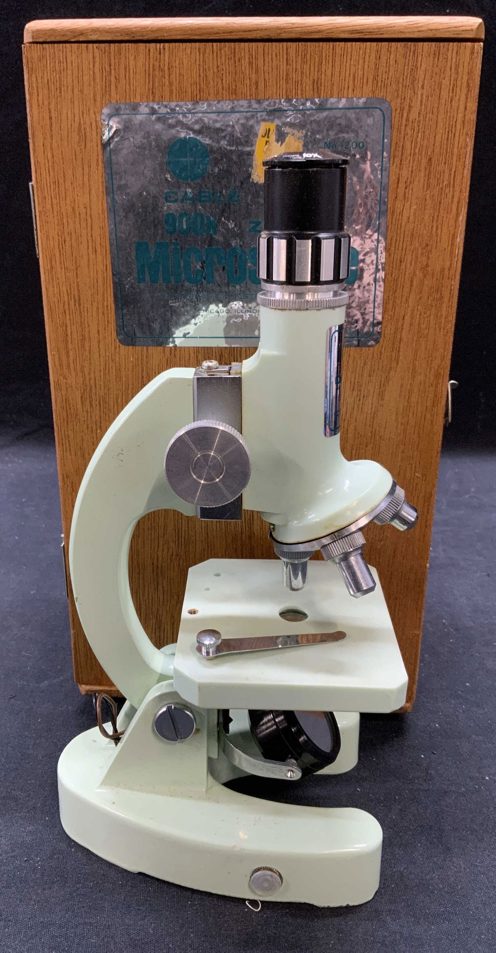 Vintage Cable 900x Zoom Microscope w Box (1 of 9)