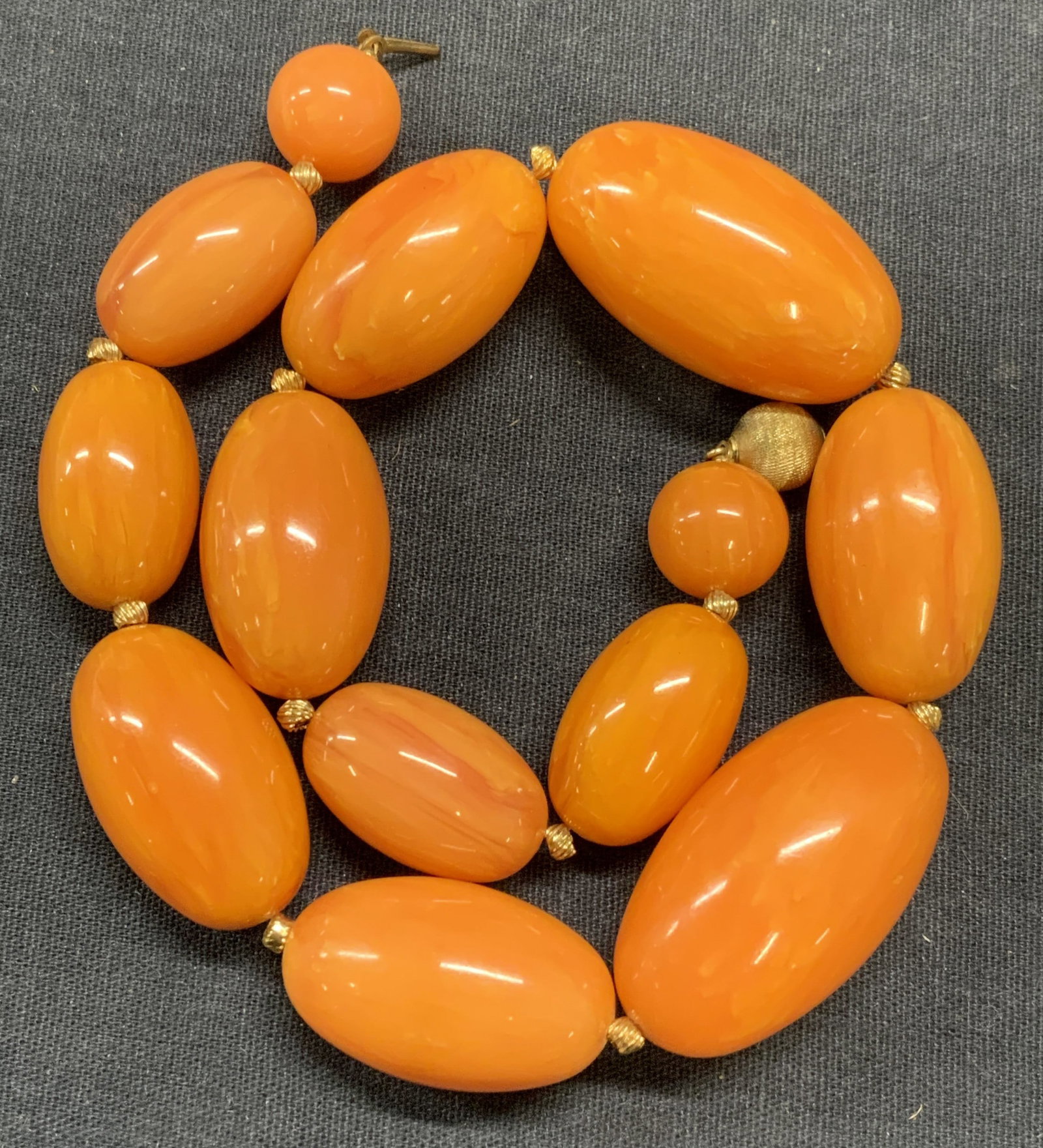 Amber Style Graduated Beaded Necklace (1 of 6)