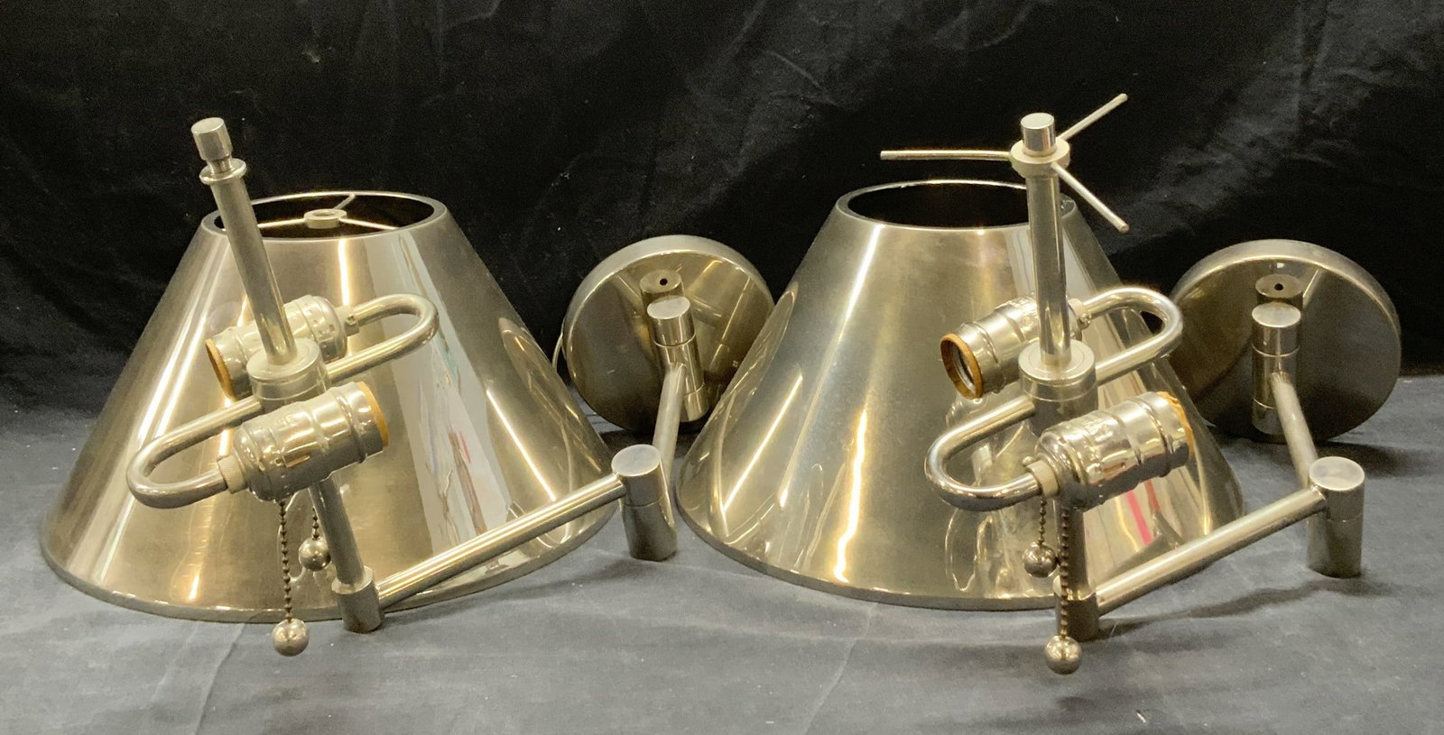 Pair Phoenix Day Swing Arm Chrome Light Fixtures (1 of 10)