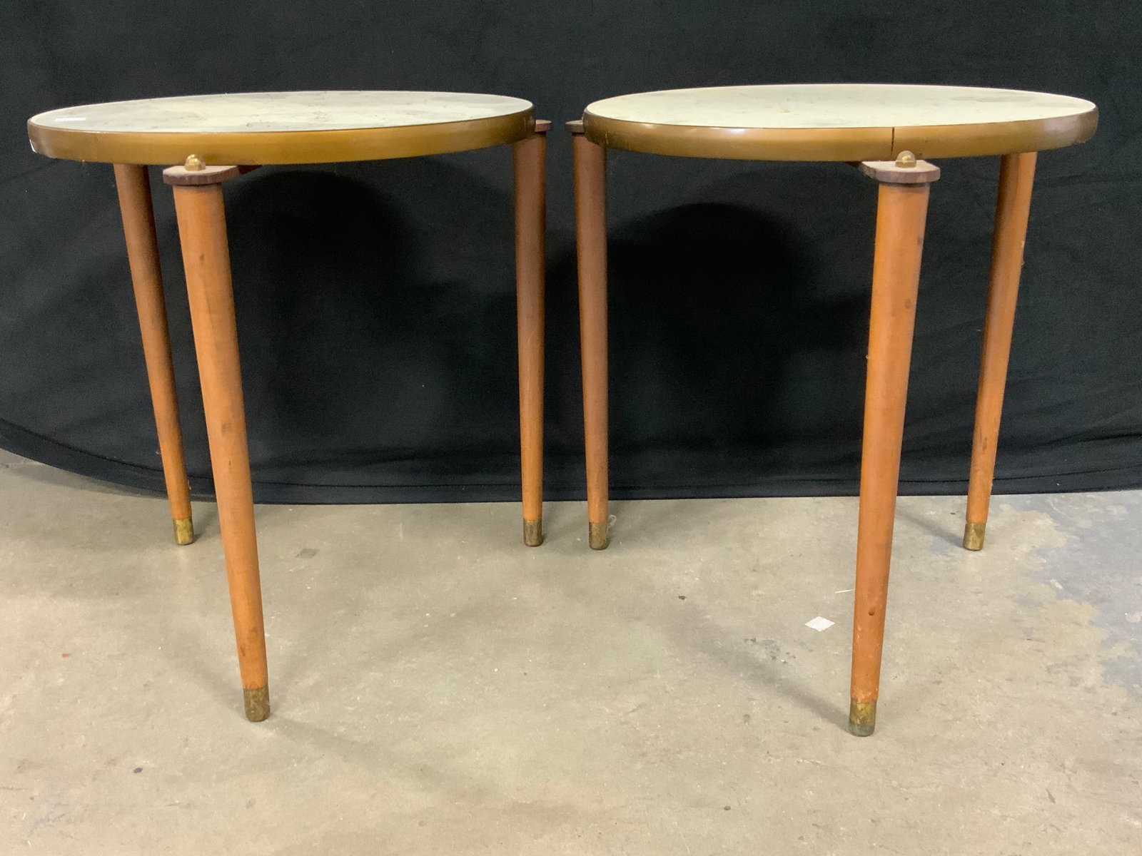 Pr Formica Top Mid Century Modern End Tables (1 of 6)