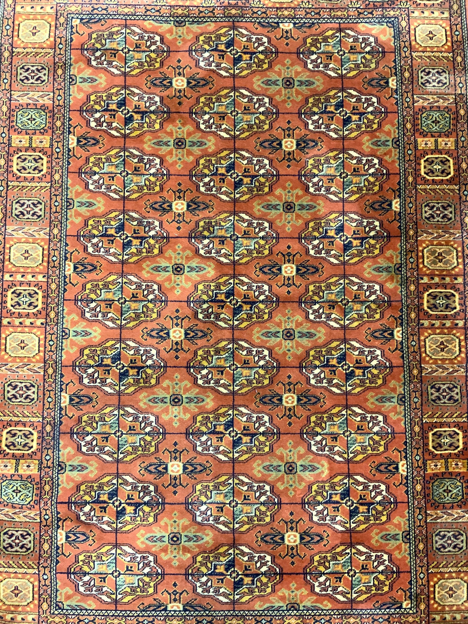 Vntg Handmade Persian BOKHARA Wool Rug (1 of 9)