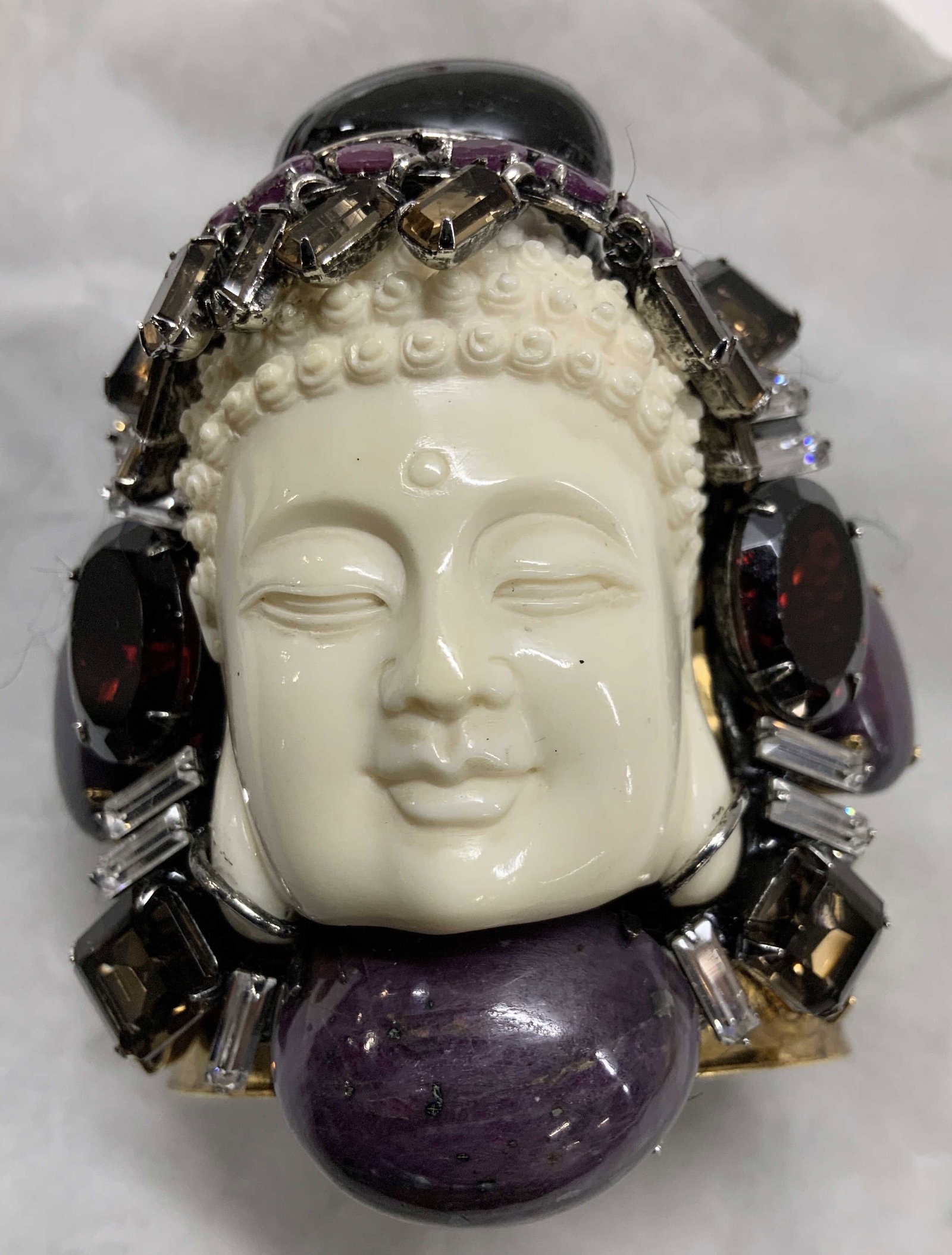 Extravagant Buddha Cuff with Ruby Cabochon (1 of 14)