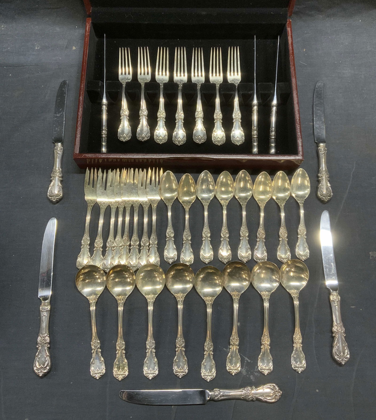 Set 39 REED & BARTON Sterling Silverware 65.98ozt (1 of 16)