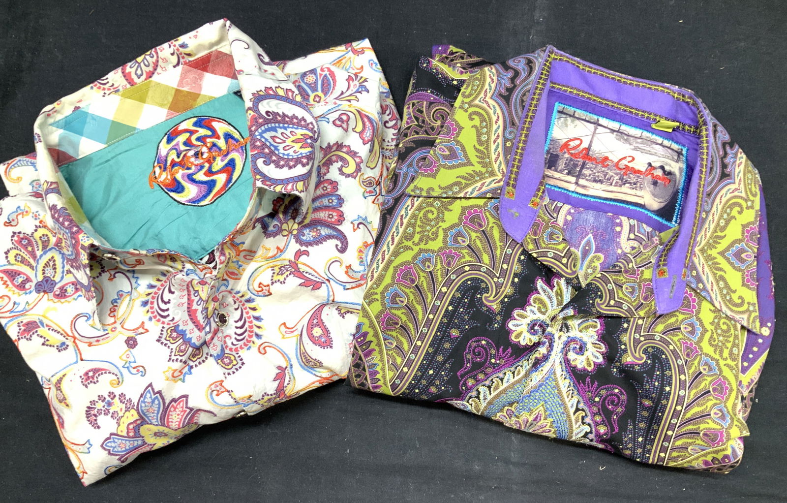 2 ROBERT GRAHAM Paisley Cotton Shirts, India (1 of 19)