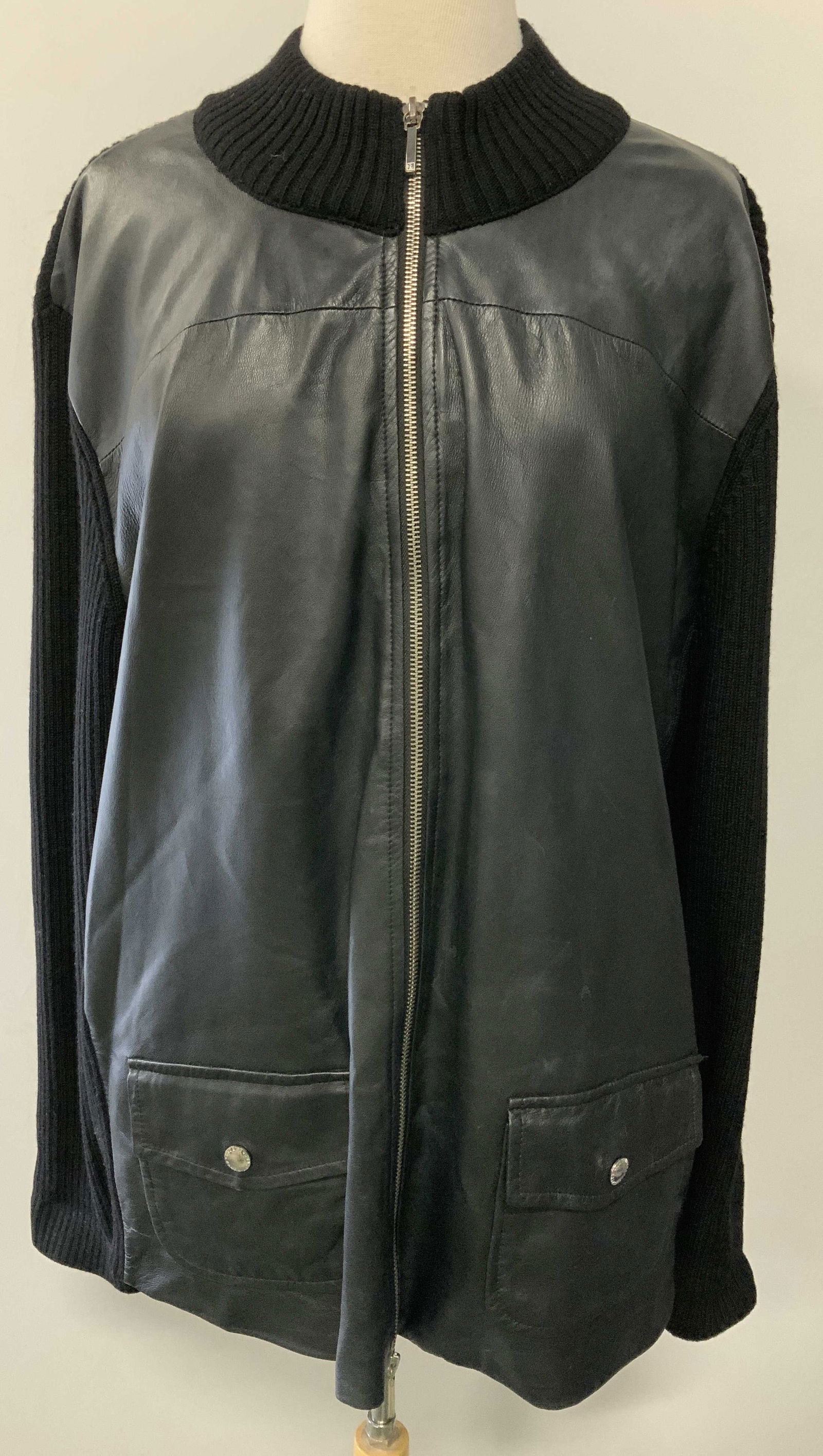 Ralph Lauren Calf Leather & wool Knit Jacket (1 of 14)
