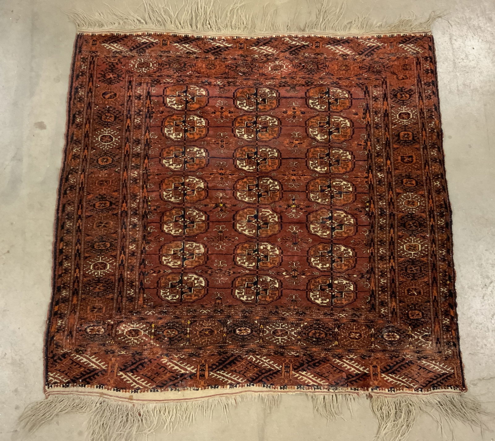 Vintage Bokhara Medallion Pattern Accent Rug (1 of 11)