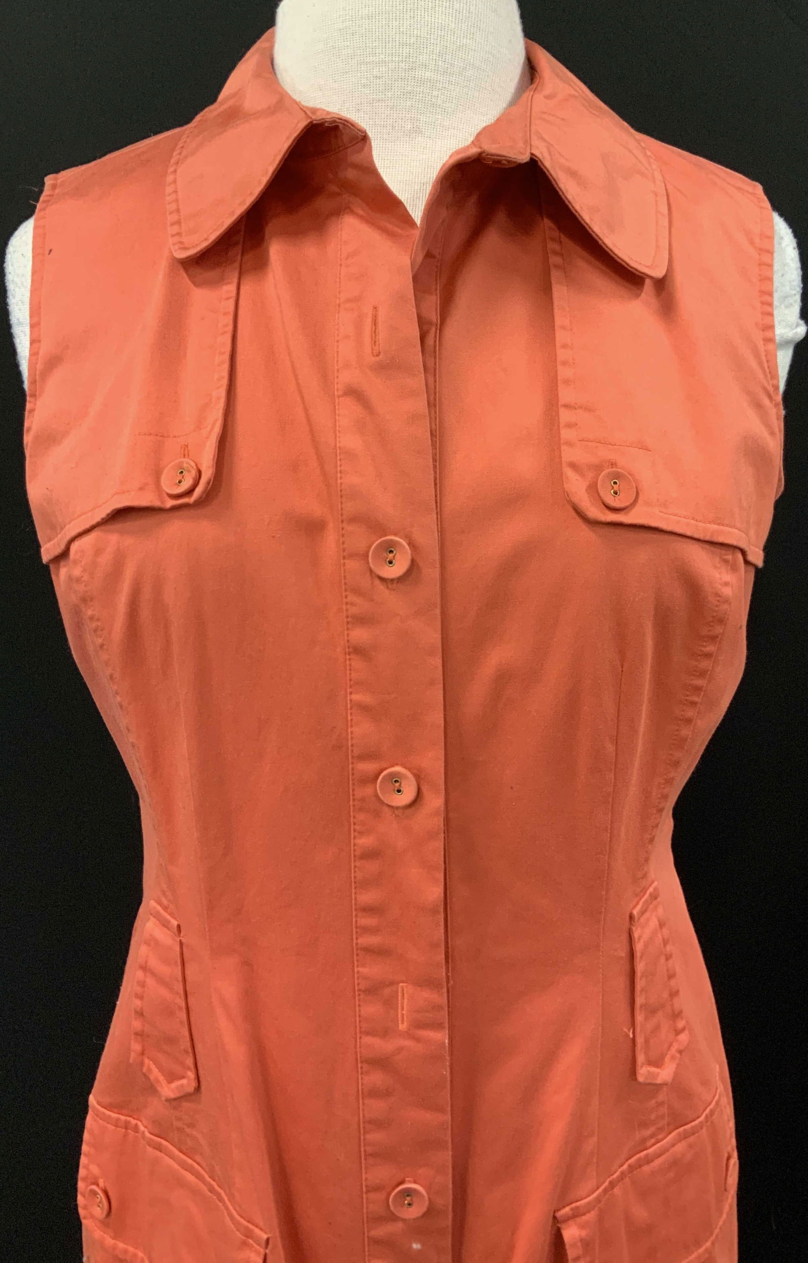 TALBOTS Button Front Cotton Dress, size 8 (1 of 6)