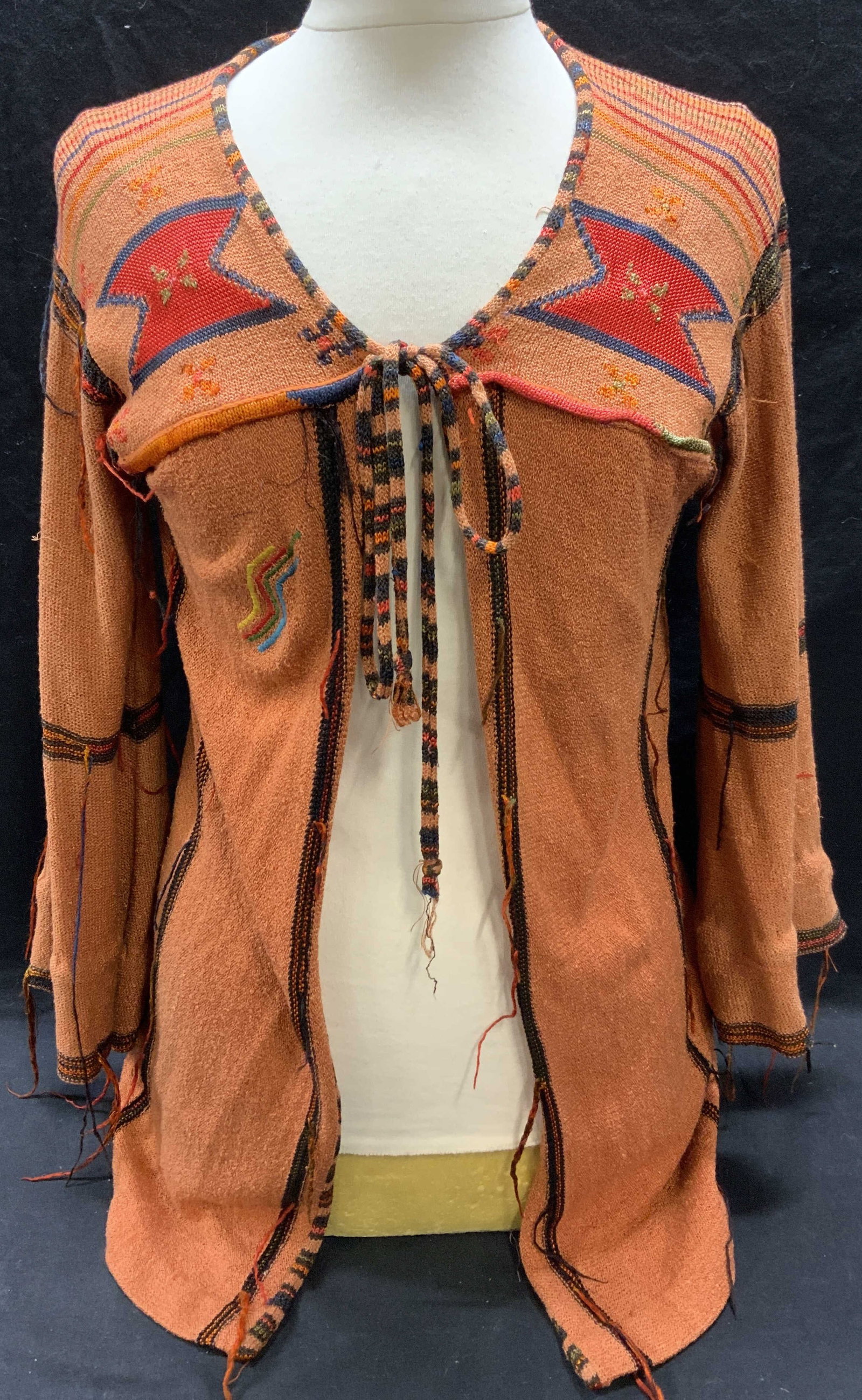 Orange Tie Front Knit Top (1 of 6)