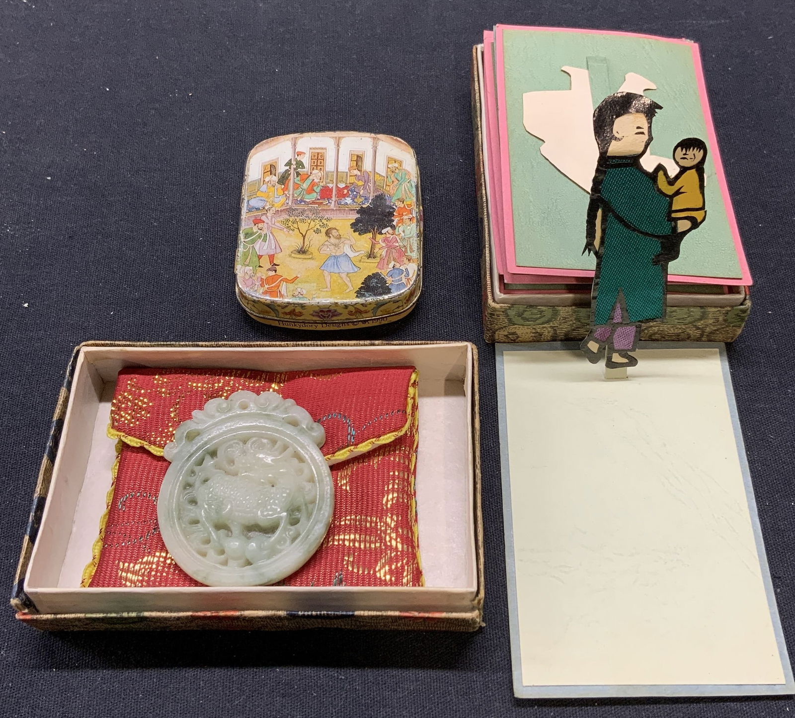 Group Chinoiserie Jadeite Pendant & More (1 of 9)