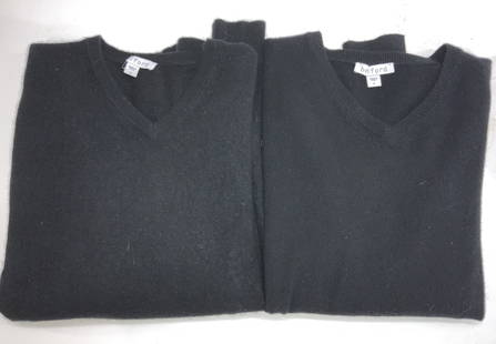 Lot 2 BELFORD Cashmere Sweaters, Menswear: Belford Menâ€™s cashmere sweaters, size Med. and Size Small. Unisex wearable, mens wear or womans wear . Both with V necks.Belford Cashmere Sweater, Black Wearables, Luxury Cashmere Sweater, Luxu