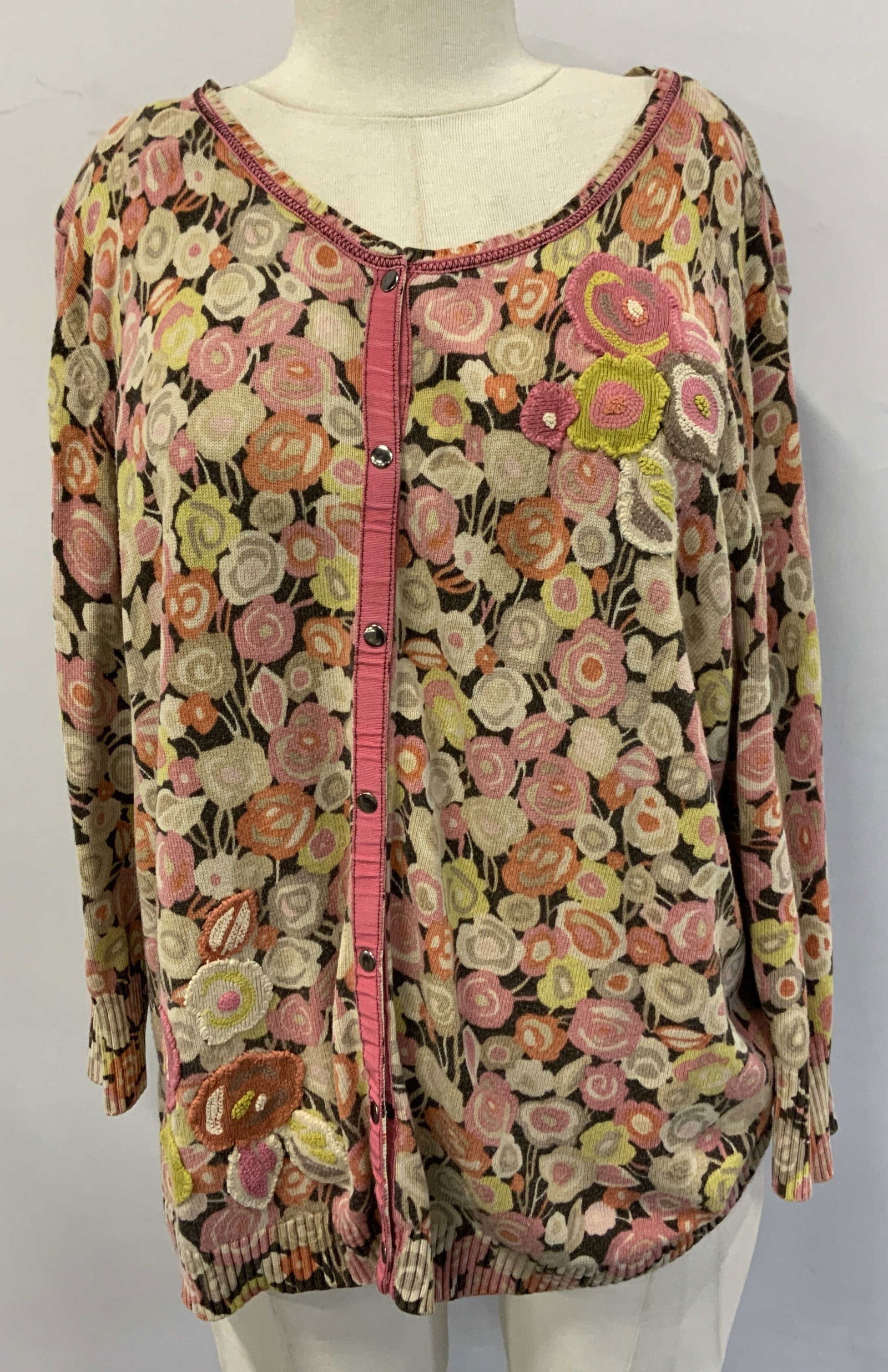 Sigrid Olsen Silk Blend Cardigan Plus Size (1 of 7)
