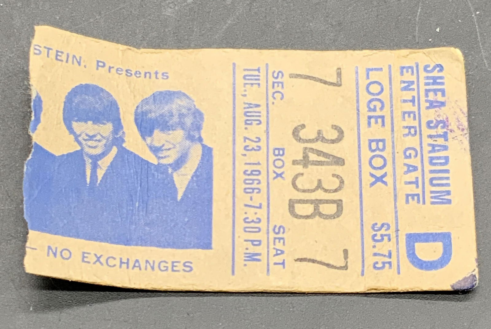 Vintage 1966 BEATLES Shea Stadium Ticket Stub (1 of 9)