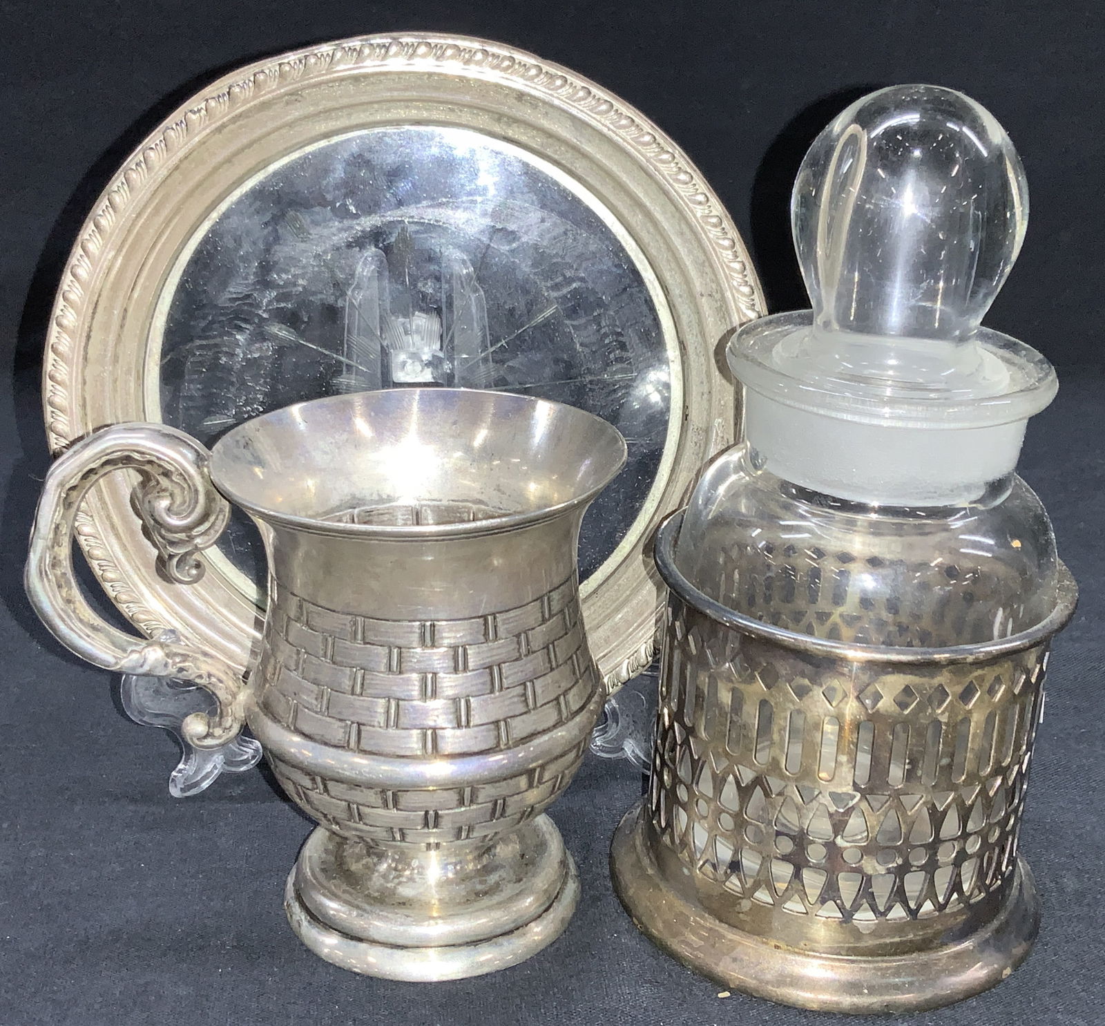 Lot3 Sterling & Silver Plate Tabletop Accessories (1 of 14)