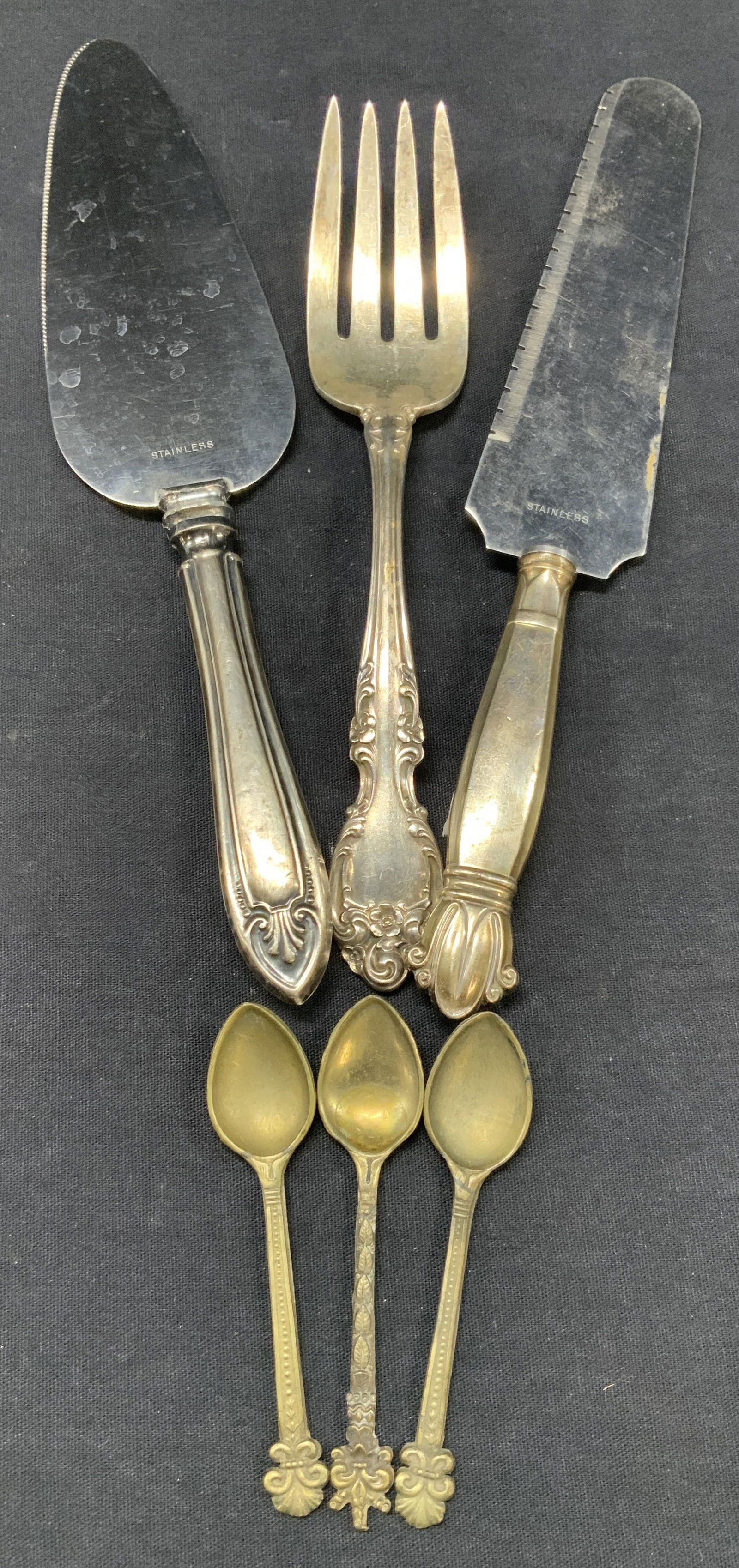 6 Sterling Handled & Brass Utensils (1 of 9)