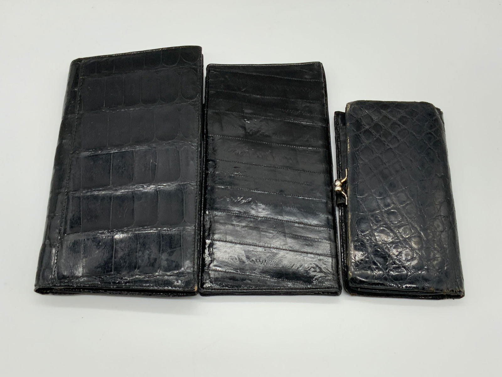 Lot 3 Black Leather Style Wallets, BALLY & More (1 of 12)