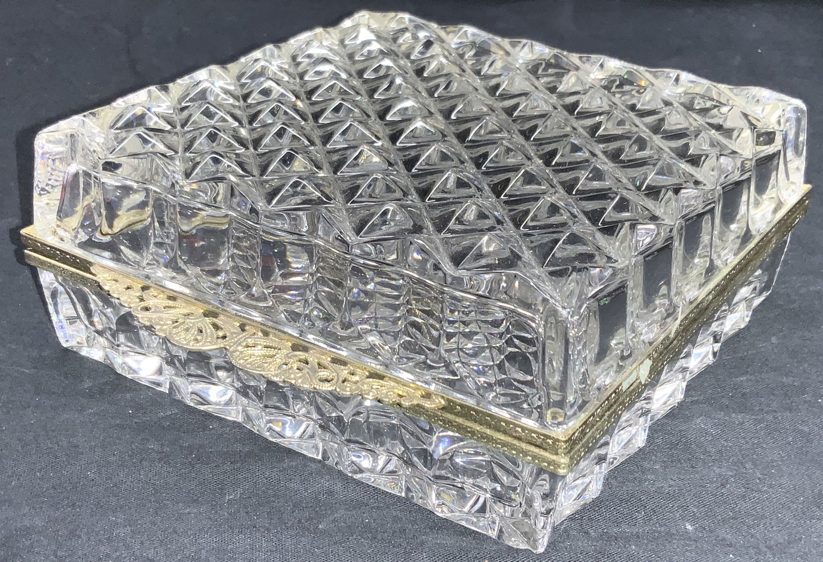 Brass & Glass Dresser Box (1 of 6)