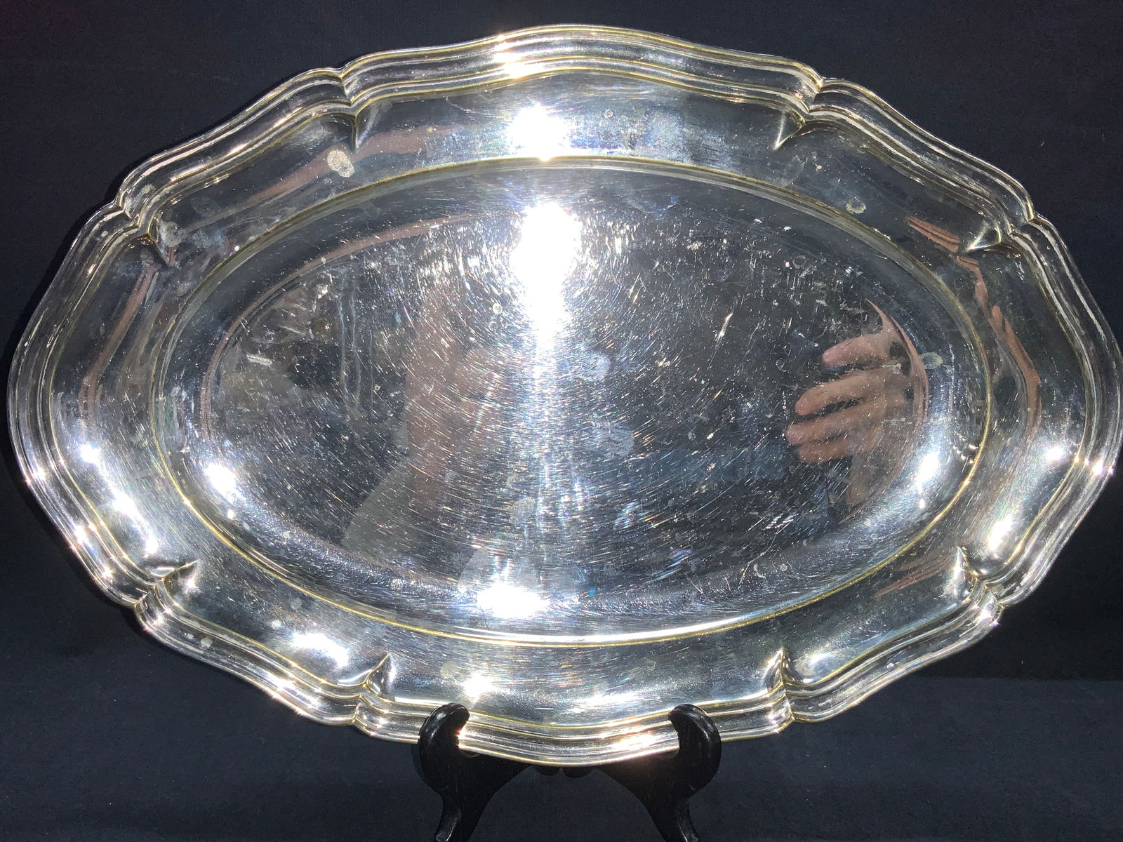 Silver Plate Over Brass Platter (1 of 6)