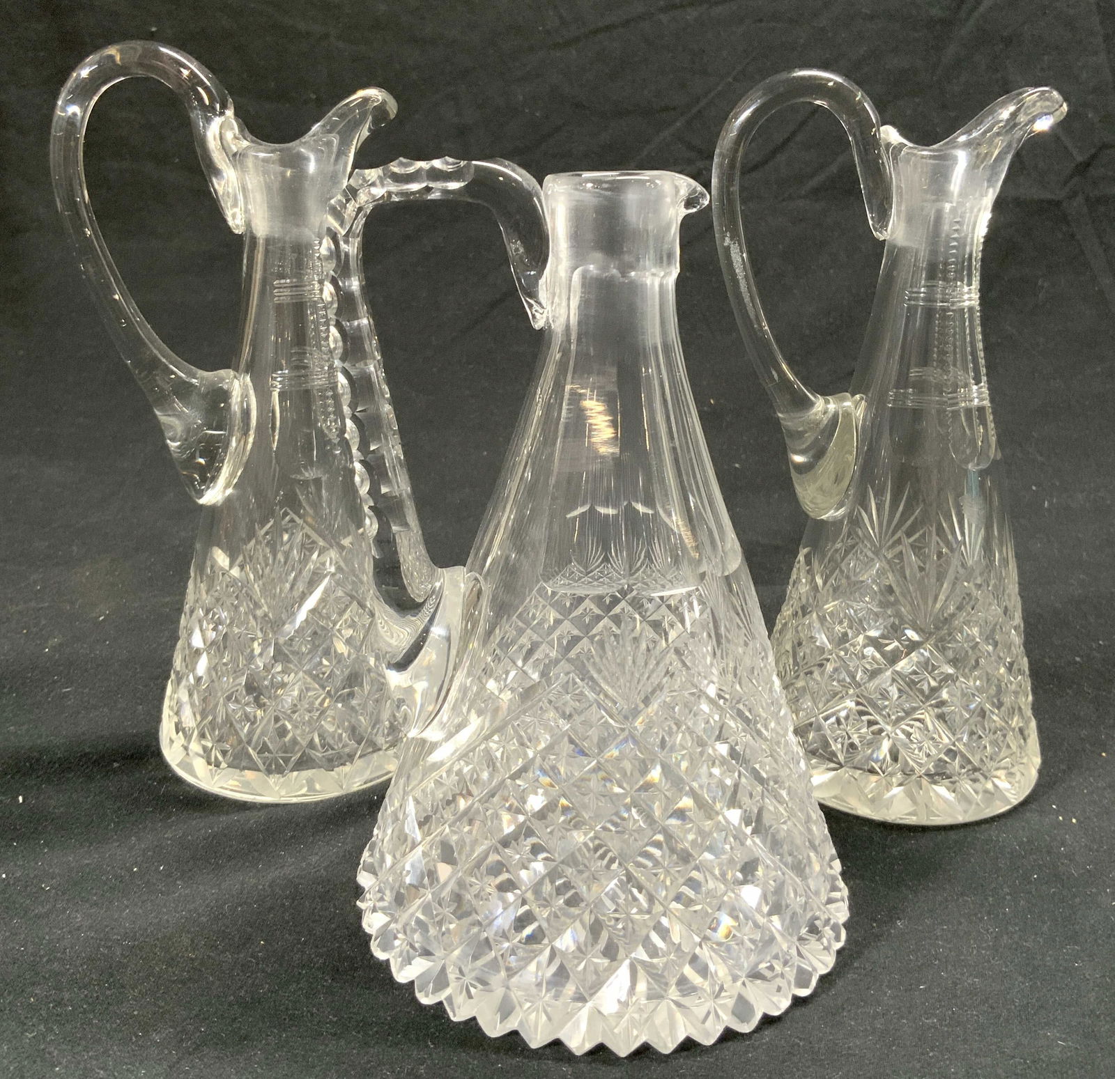 Lot 3 Cut Crystal Cruets Vessels (1 of 6)