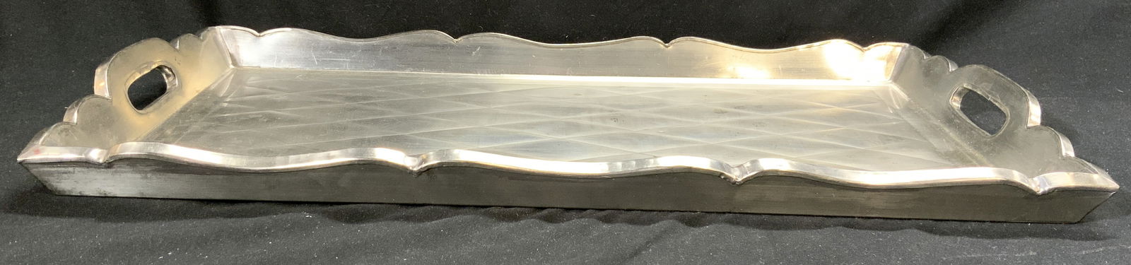 Metal Lined Serving Tray W Handles (1 of 7)