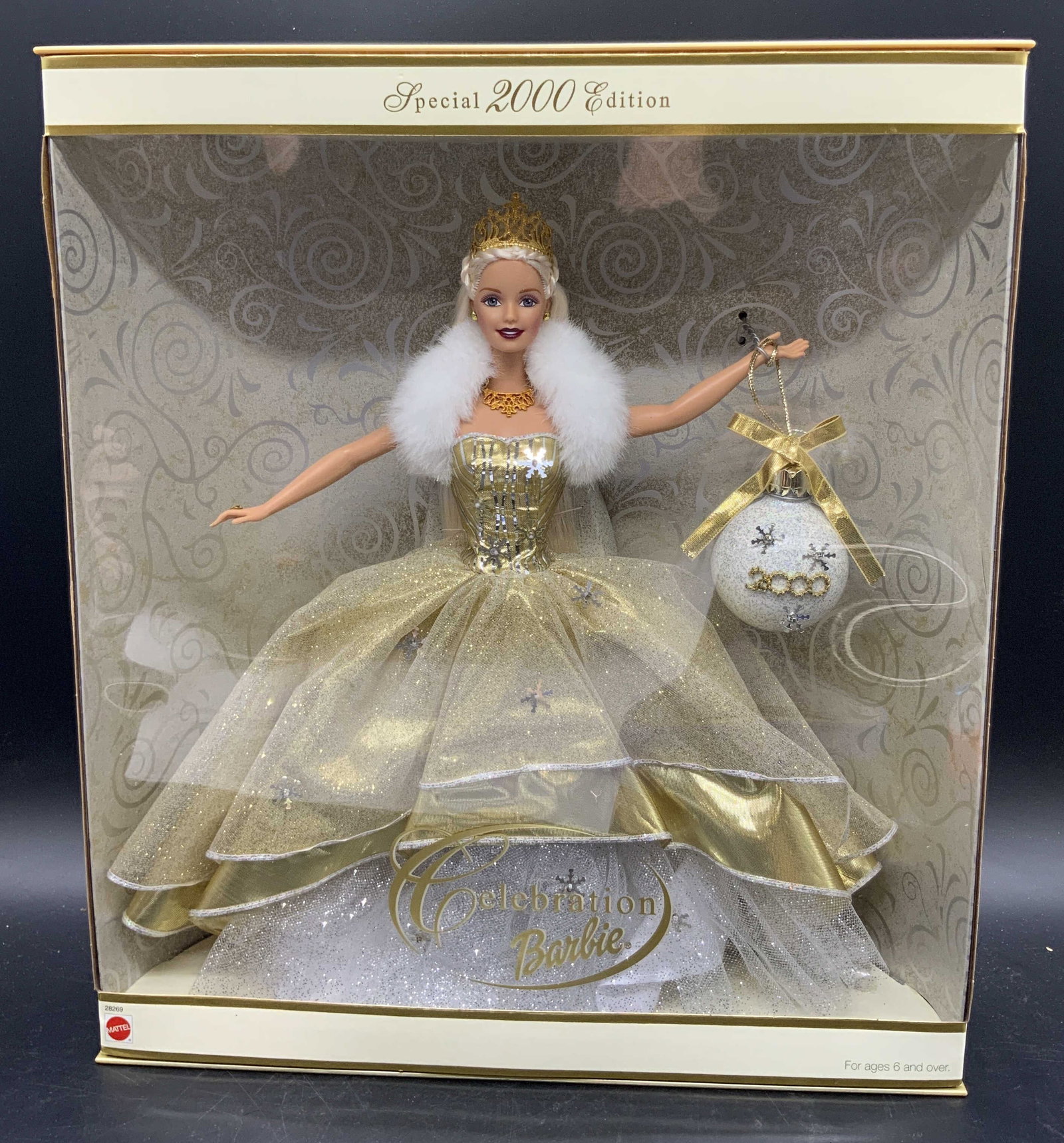 MATTEL Special 2000 Edition Celebration Barbie NIP: A MATTEL Special 2000 Edition Celebration Barbie in its original packaging. Original price tag attached. Measures approx 13.5H x 12W in. Piece contained in original packaging, not inspected out of pac