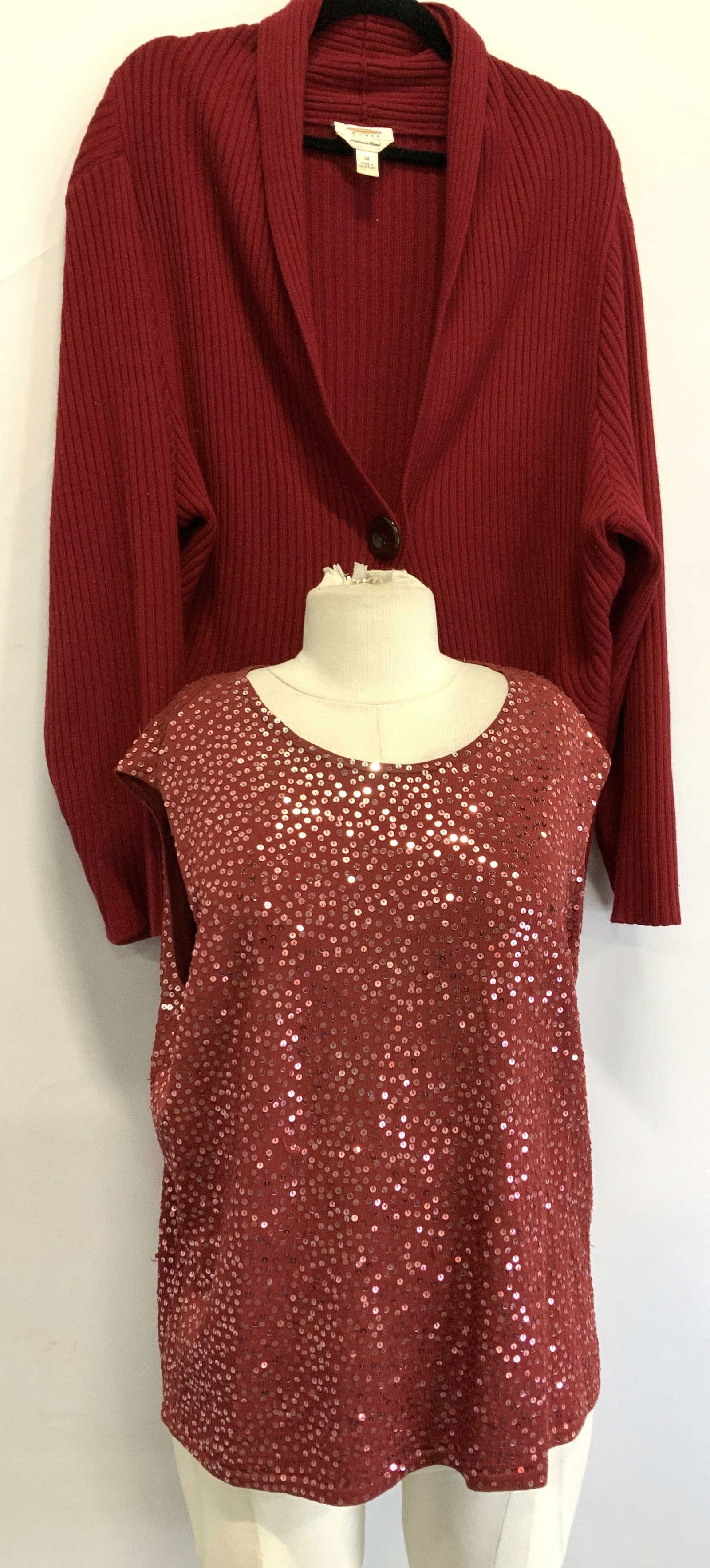 Jones NY Sequin Tank,Talbots Cashmere Silk Cardig (1 of 8)
