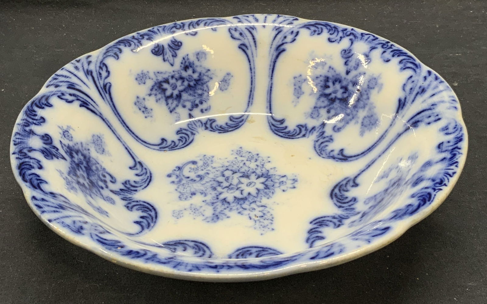 Antique Libertas Prussia Flow Blue Bowl (1 of 7)