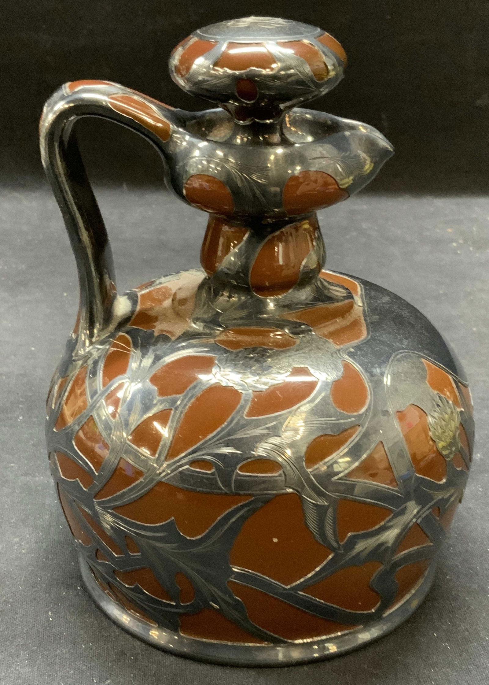 Antique Lenox Porcelain & Sterling Silver Decanter (1 of 8)