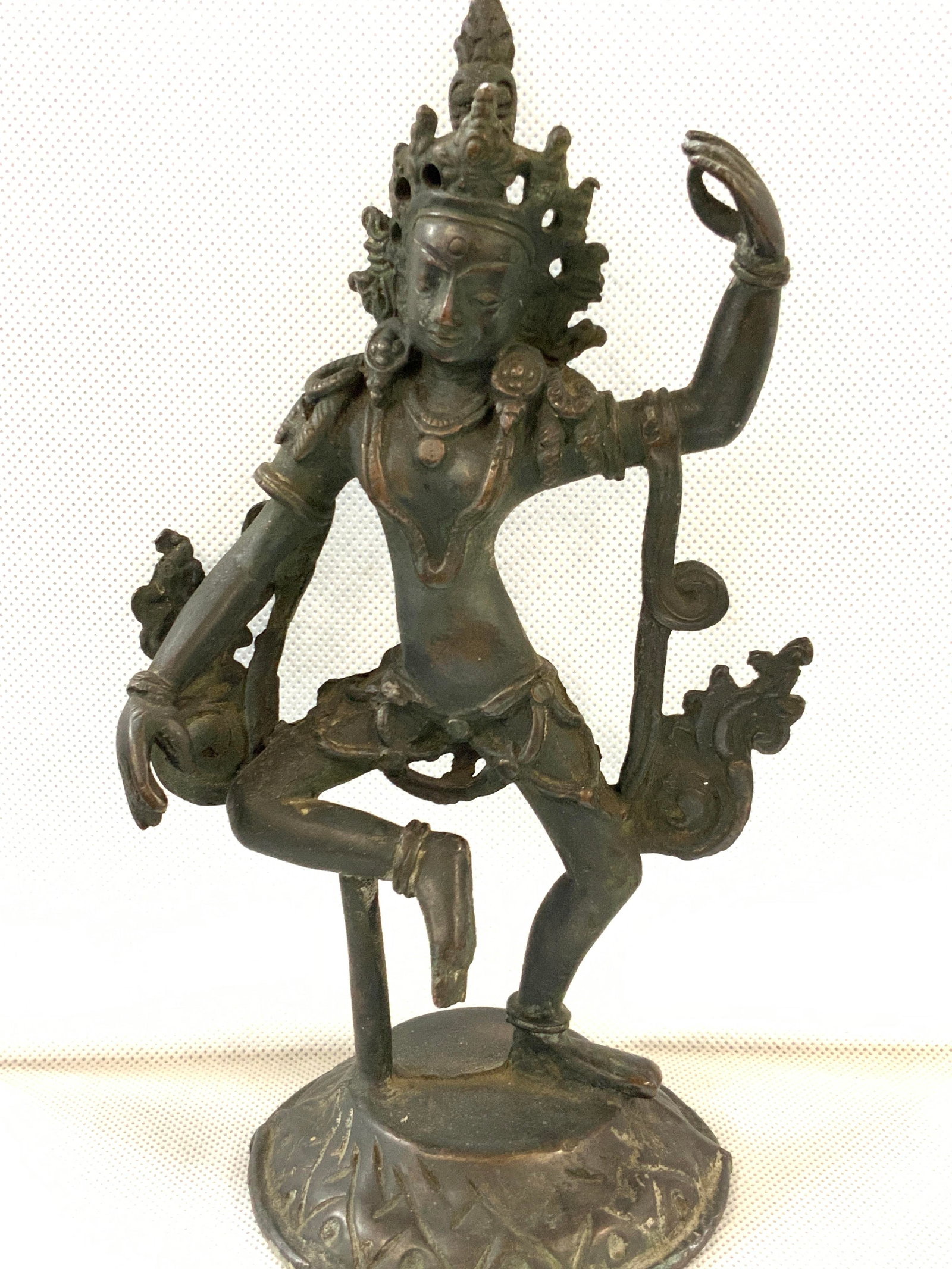 Brass Tibetan Dancing Deity Figuralo (1 of 8)