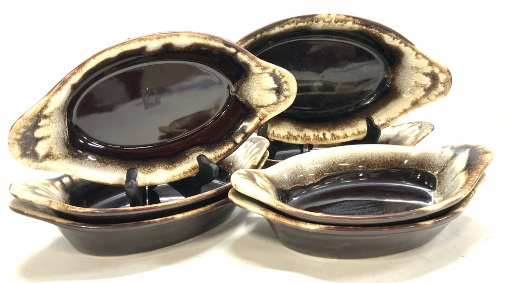 Set 7 Mid Century PFALTZGRAFF Drip Glaze Au gratin (1 of 6)