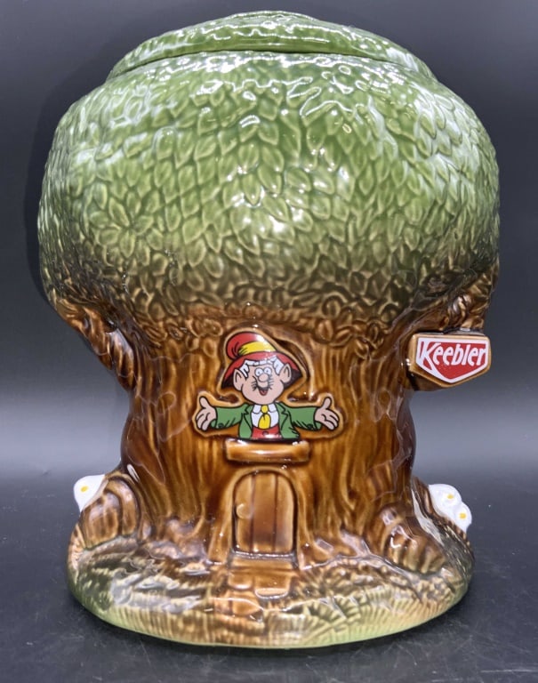 Vtg KEEBLER Elf Treehouse Ceramic Cookie Jar, USA (1 of 13)
