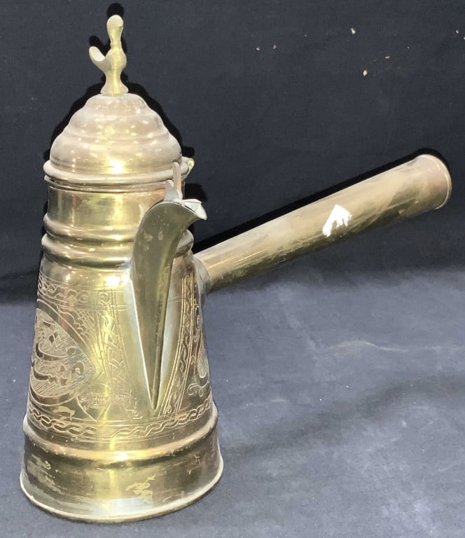 Vintage Etched Copper Turkish Coffee Pot (1 of 8)