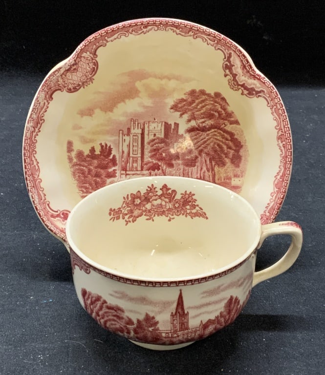 Lot 2 Johnson Bros Ceramic Castle Saucer, More (1 of 7)