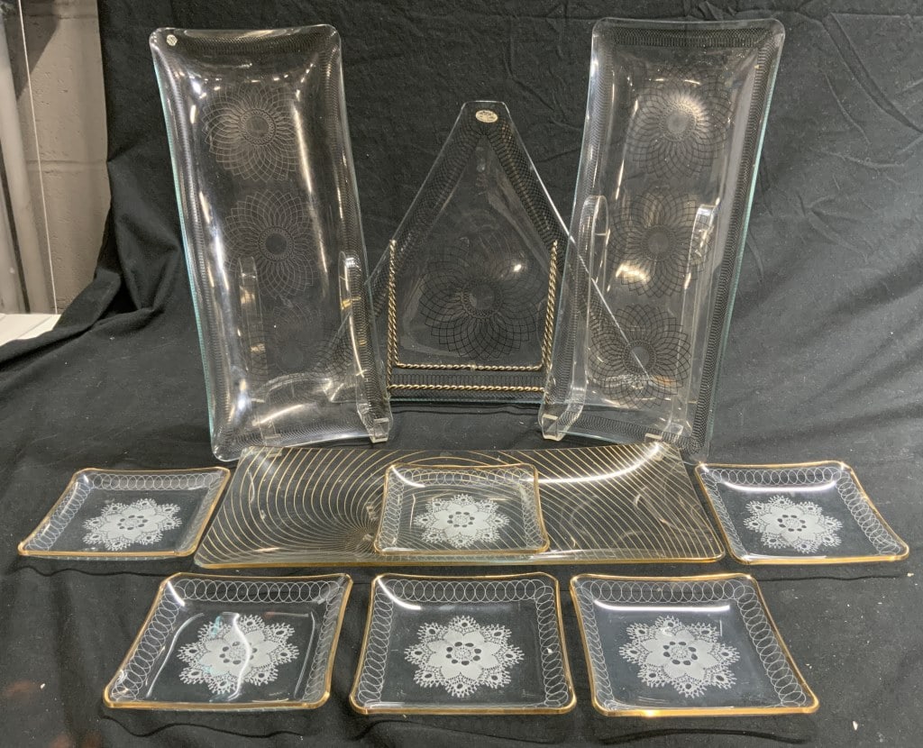 SWEDISH Glass Lot 10 Assorted Detailed Glassware (1 of 8)