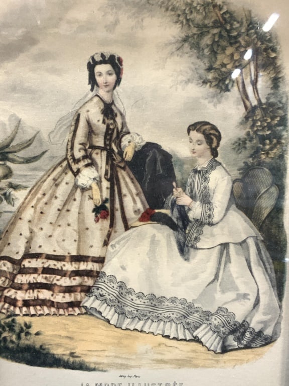 Vintage Fashion Illustration Lithograph (1 of 8)