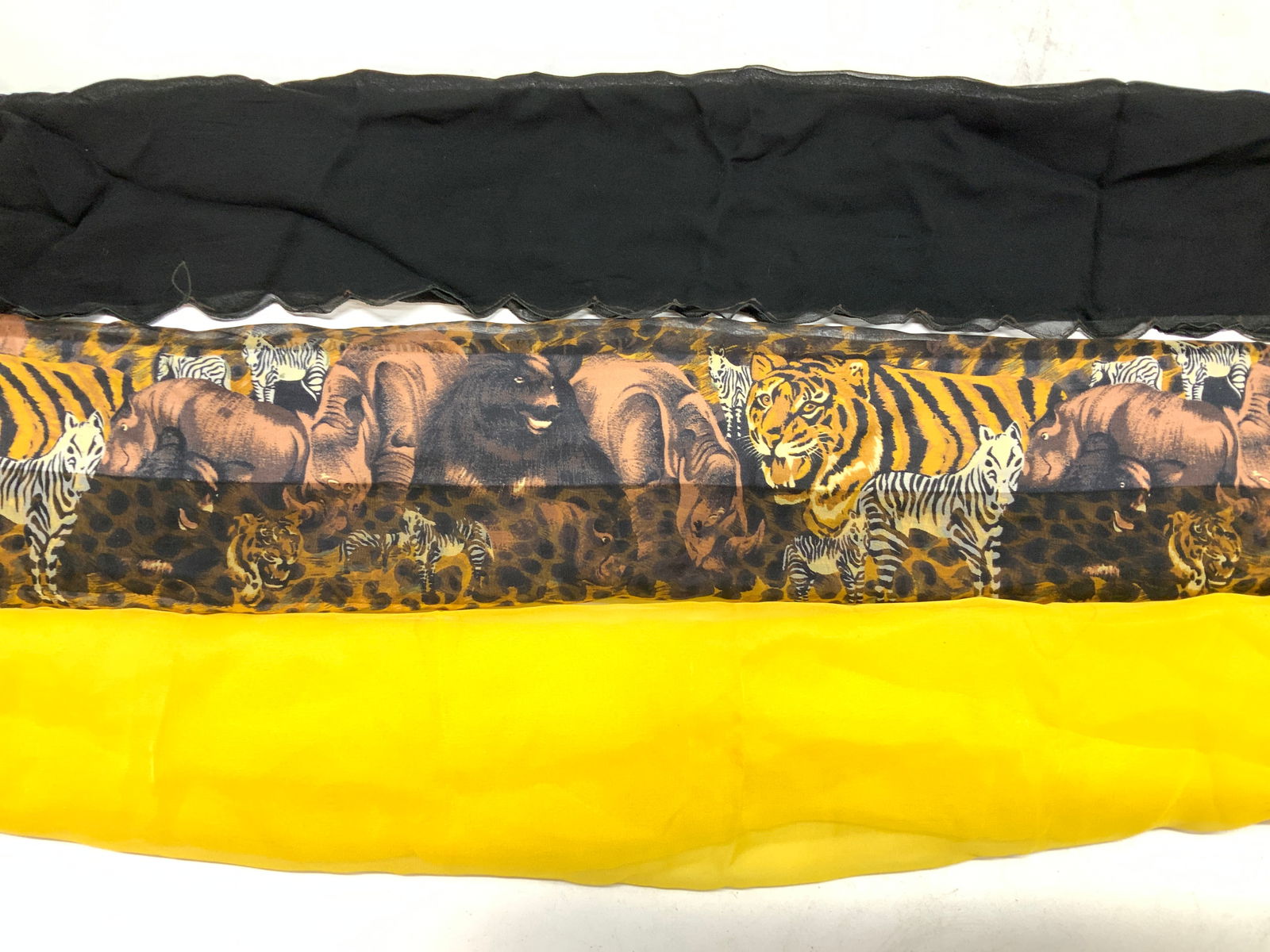 Hand Rolled Silk Safari Scarf, Sheer Silk Scarf, 3 (1 of 7)