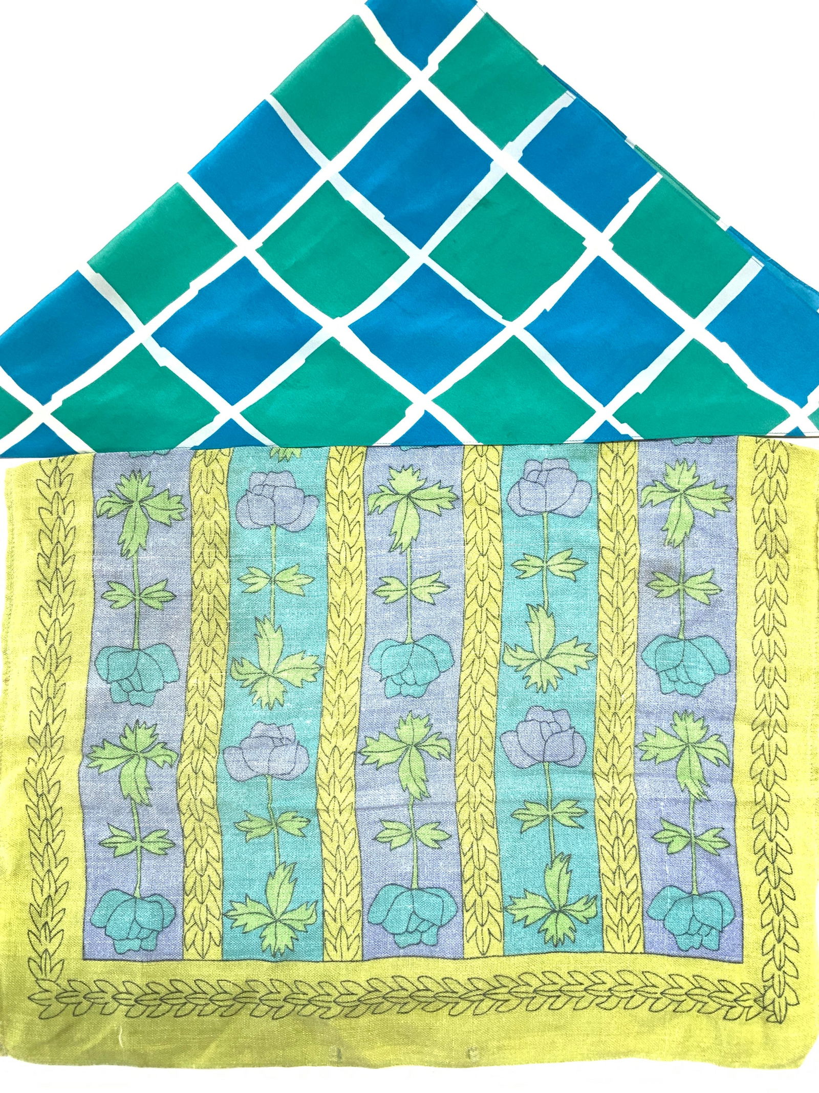Silk Triangle Scarf, Linen Dish Towel (1 of 6)