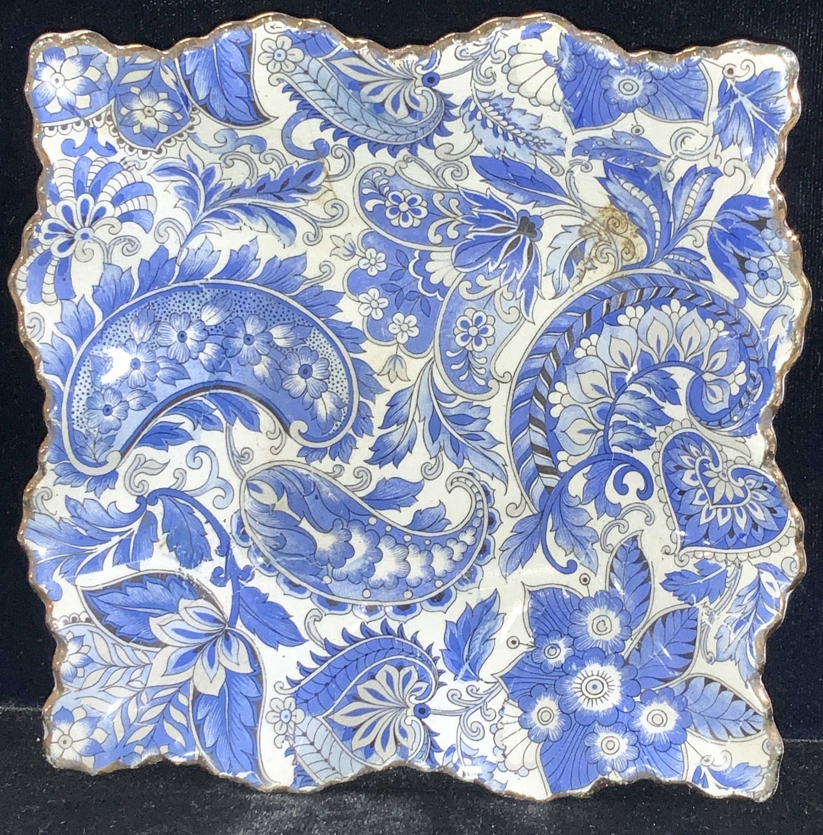 Paisley Stafforshire Porcelain Trinket Dish, Engl (1 of 6)