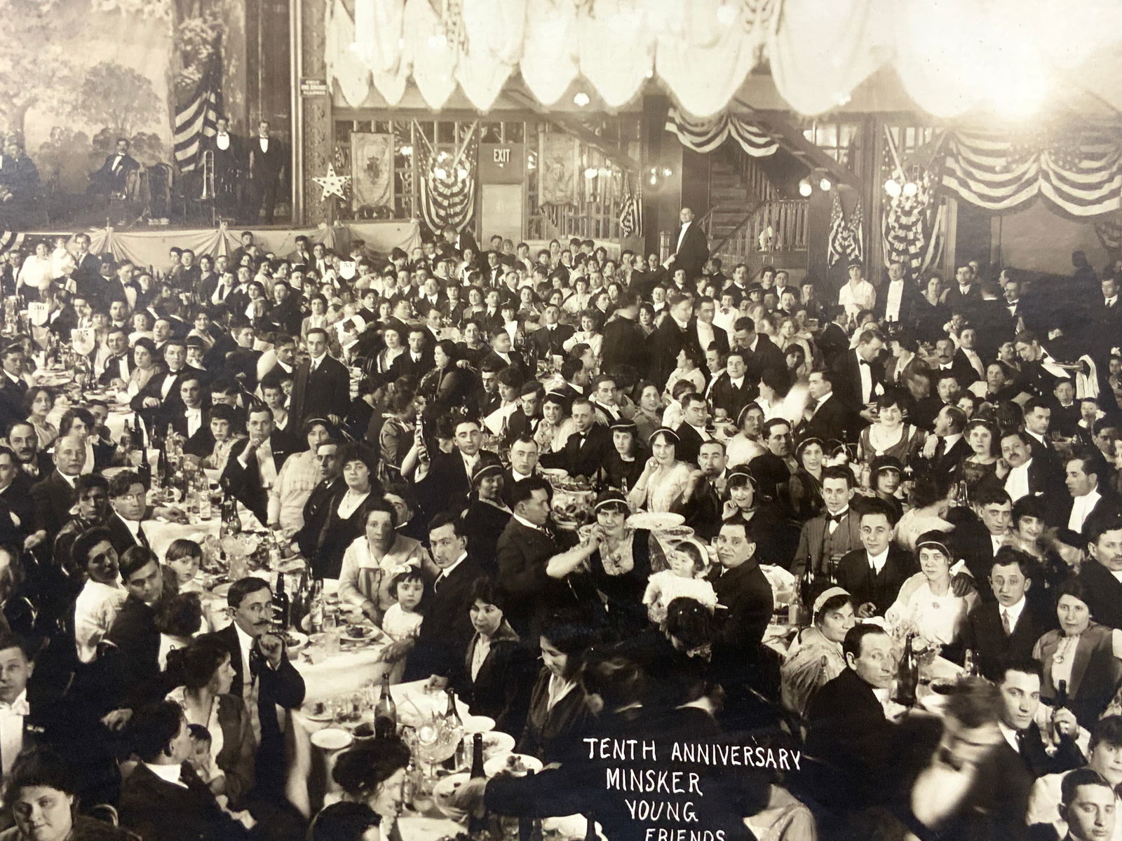 Antique Sepia Toned Banquet Photograph (1 of 10)