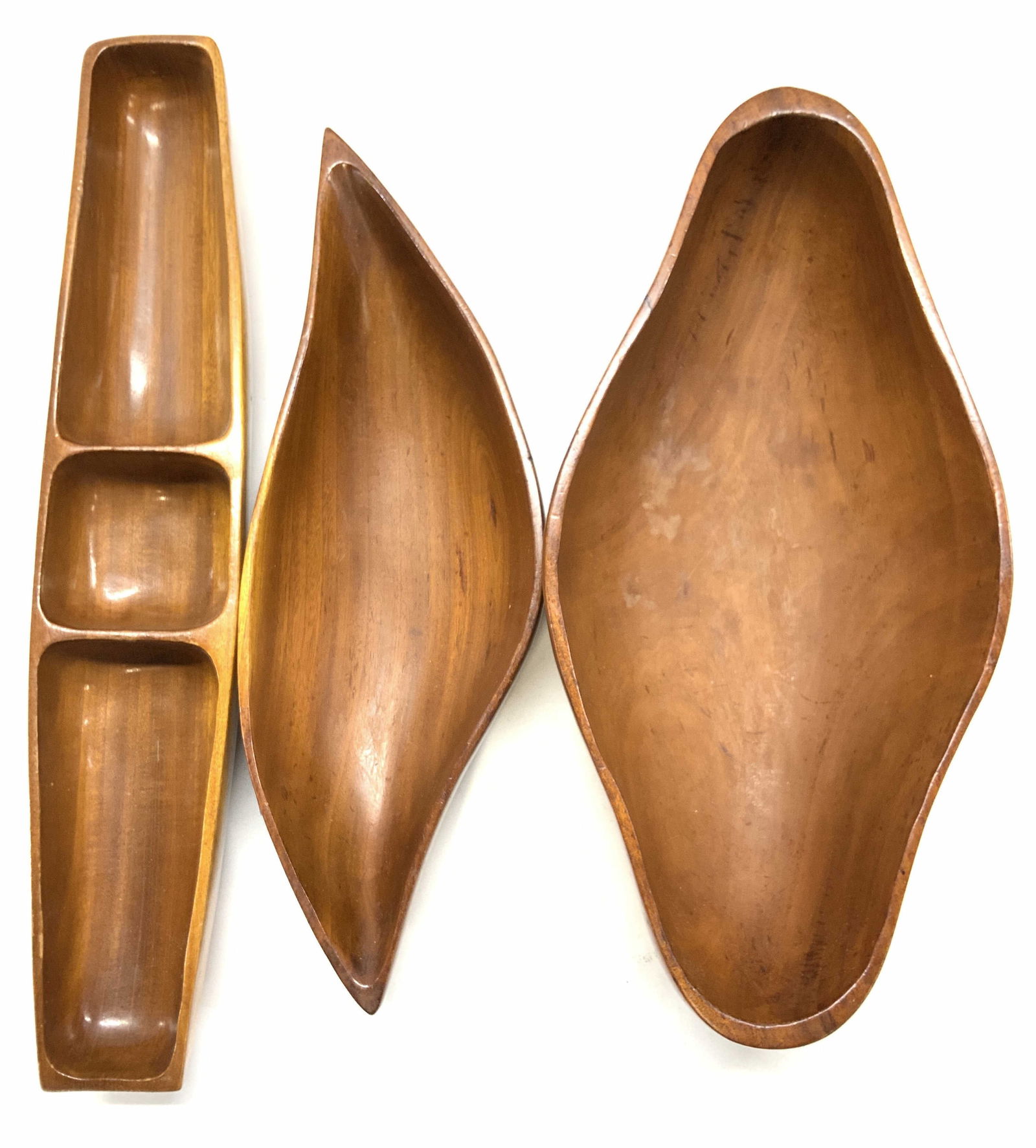 Lot 3 Exotic Wood Serving Bowls/ Centerpiece Bowl (1 of 8)