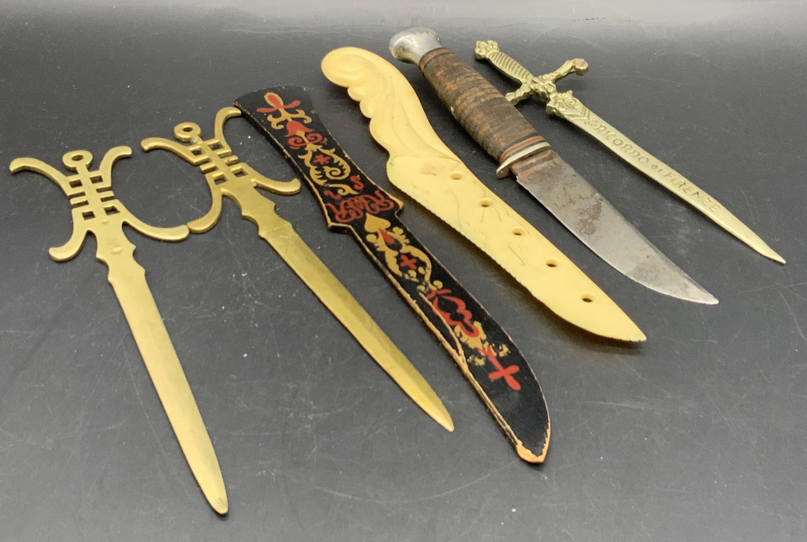 Lot 6 Vintage Letter Openers, Brass & More (1 of 9)