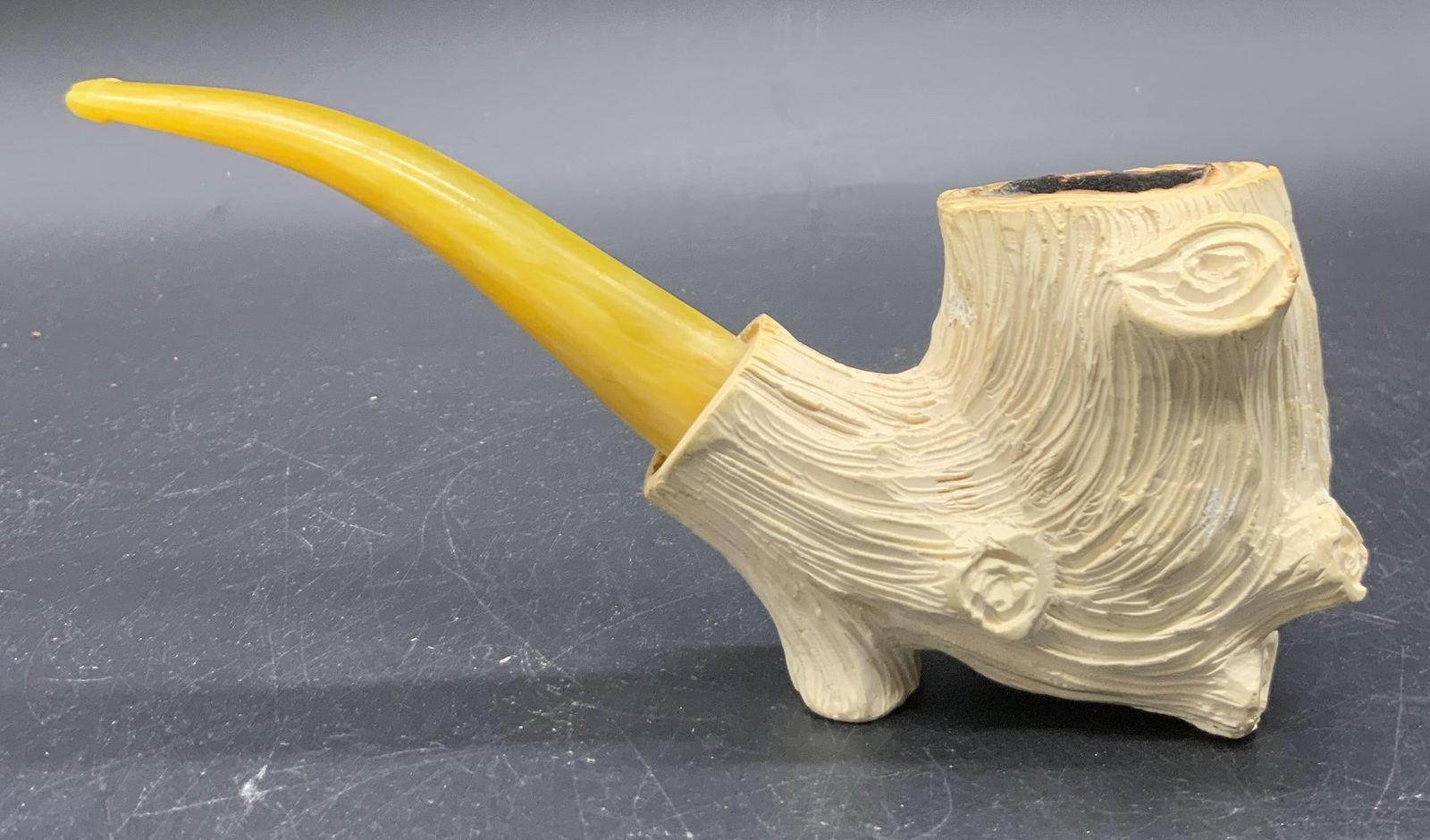 Vintage Meerschaum Log Motif Pipe, Tobacciana (1 of 12)